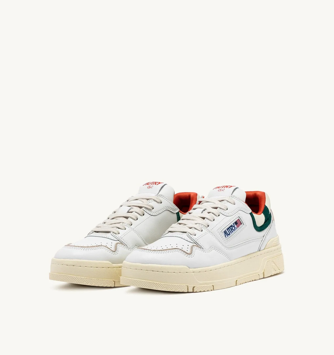 CLC LOW IN PELLE BIANCA E SUEDE FOREST