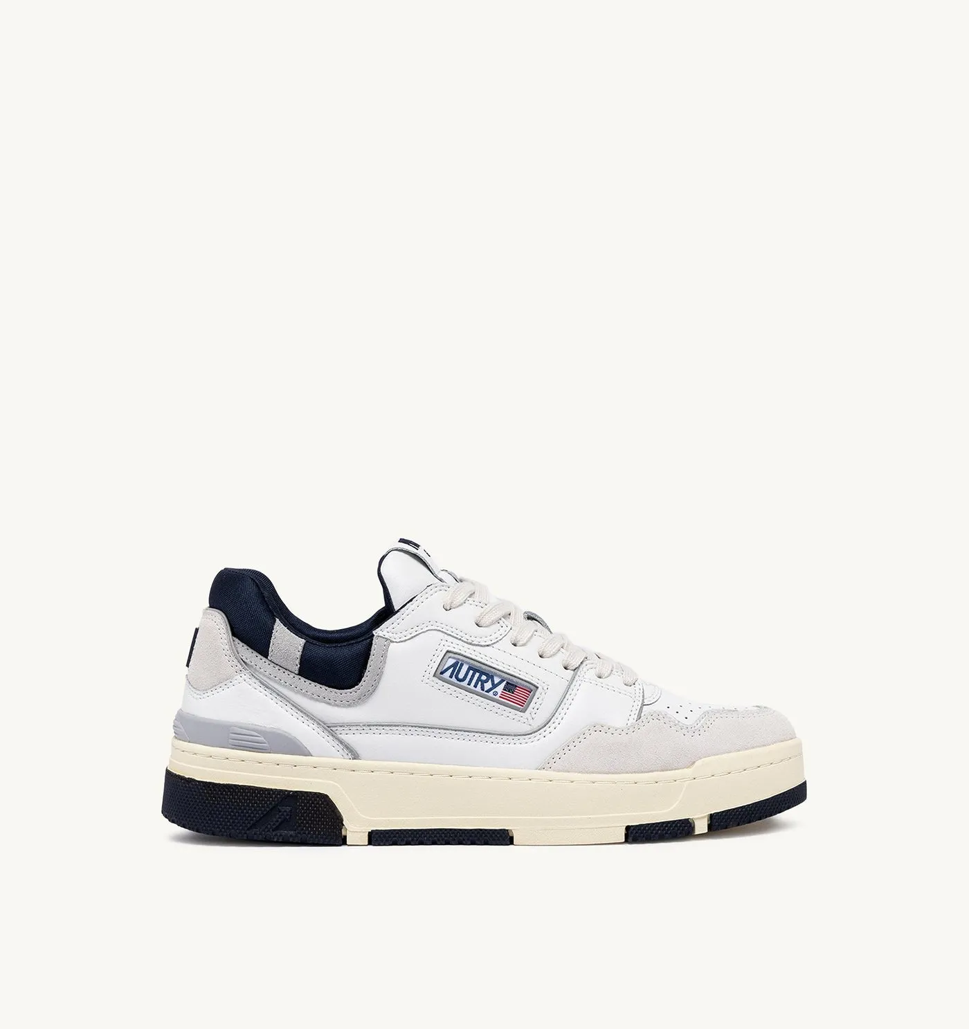 CLC LOW IN PELLE E SUEDE BIANCO E SPACE