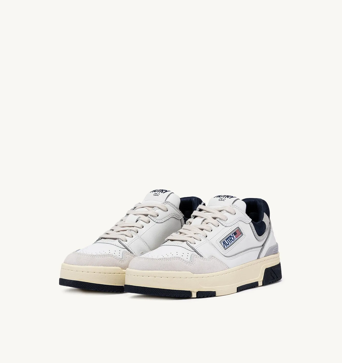 CLC LOW IN PELLE E SUEDE BIANCO E SPACE
