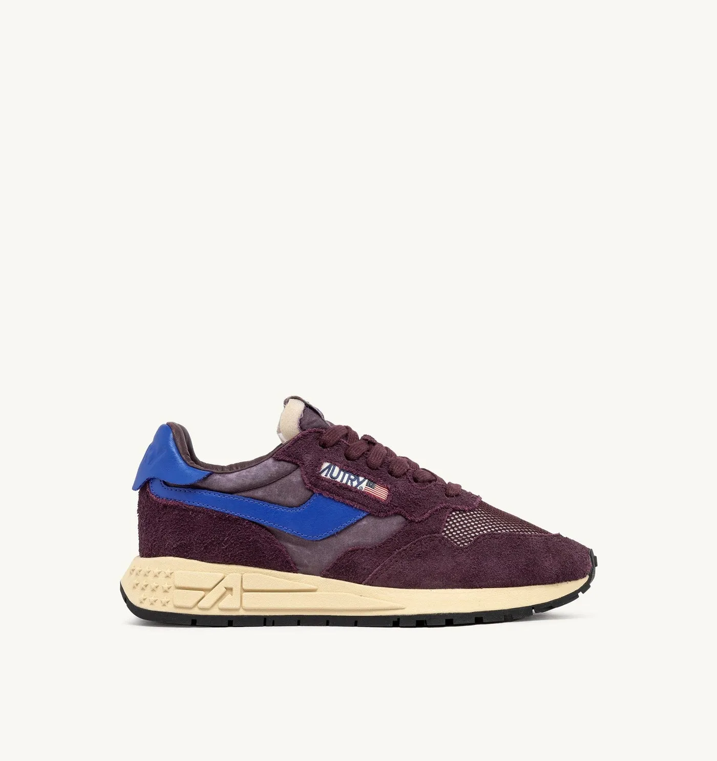 REELWIND LOW IN SUEDE E NYLON COLORE SASSAGRAS E VICTORIA BLUE