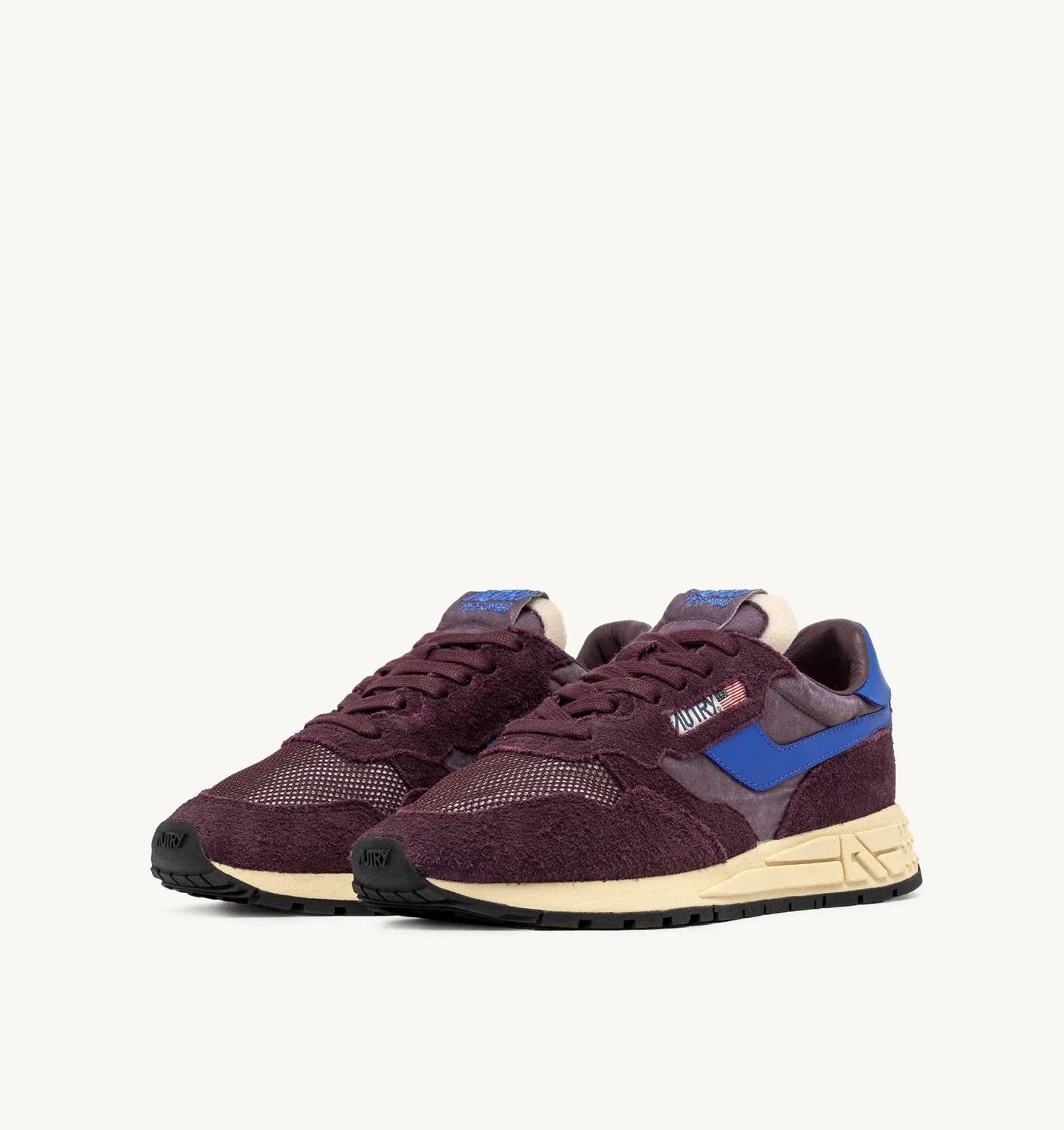 REELWIND LOW IN SUEDE E NYLON COLORE SASSAGRAS E VICTORIA BLUE