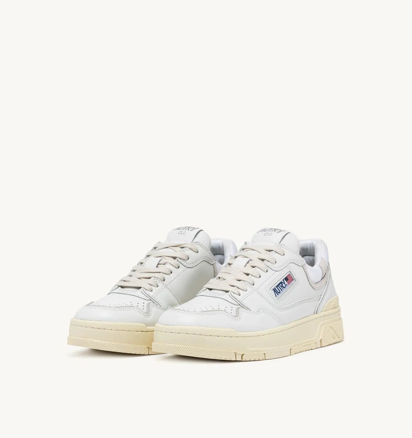 SNEAKERS CLC LOW IN PELLE BIANCA E SUEDE