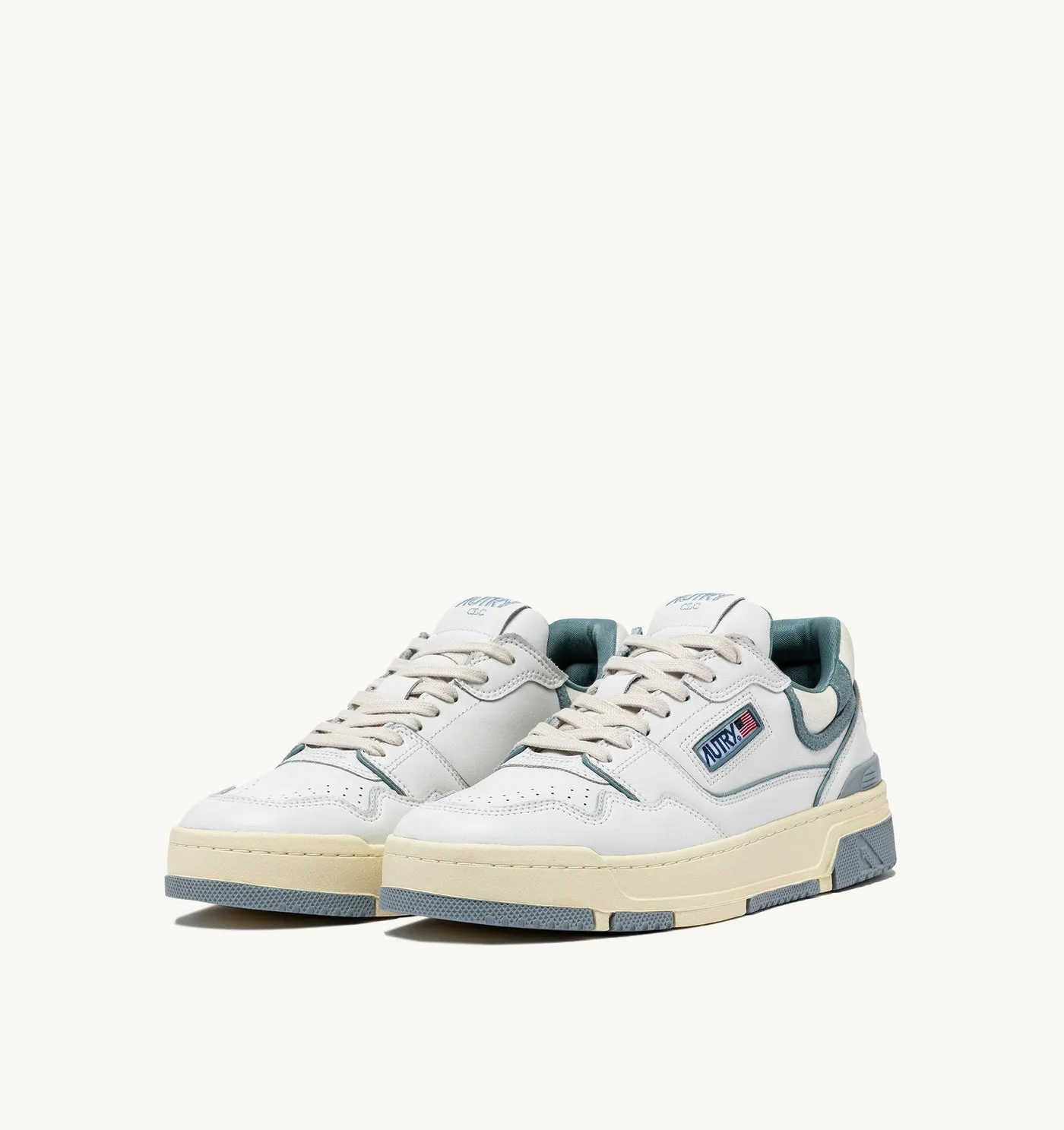 CLC LOW IN PELLE BIANCA E SUEDE SILVER BLUE