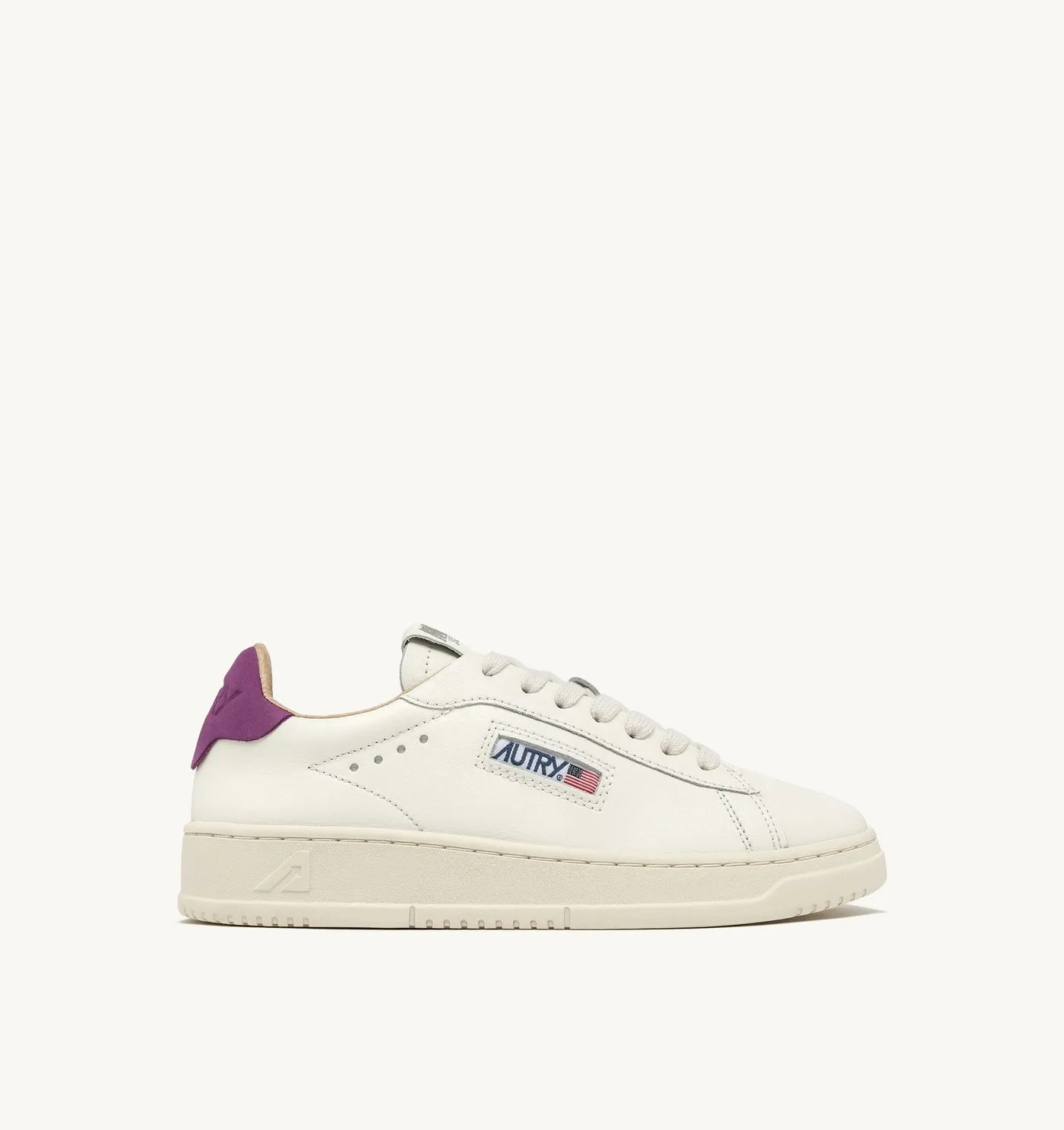 DALLAS LOW IN PELLE COLORE MARSHMALLOW E HYACINTH VIOLET