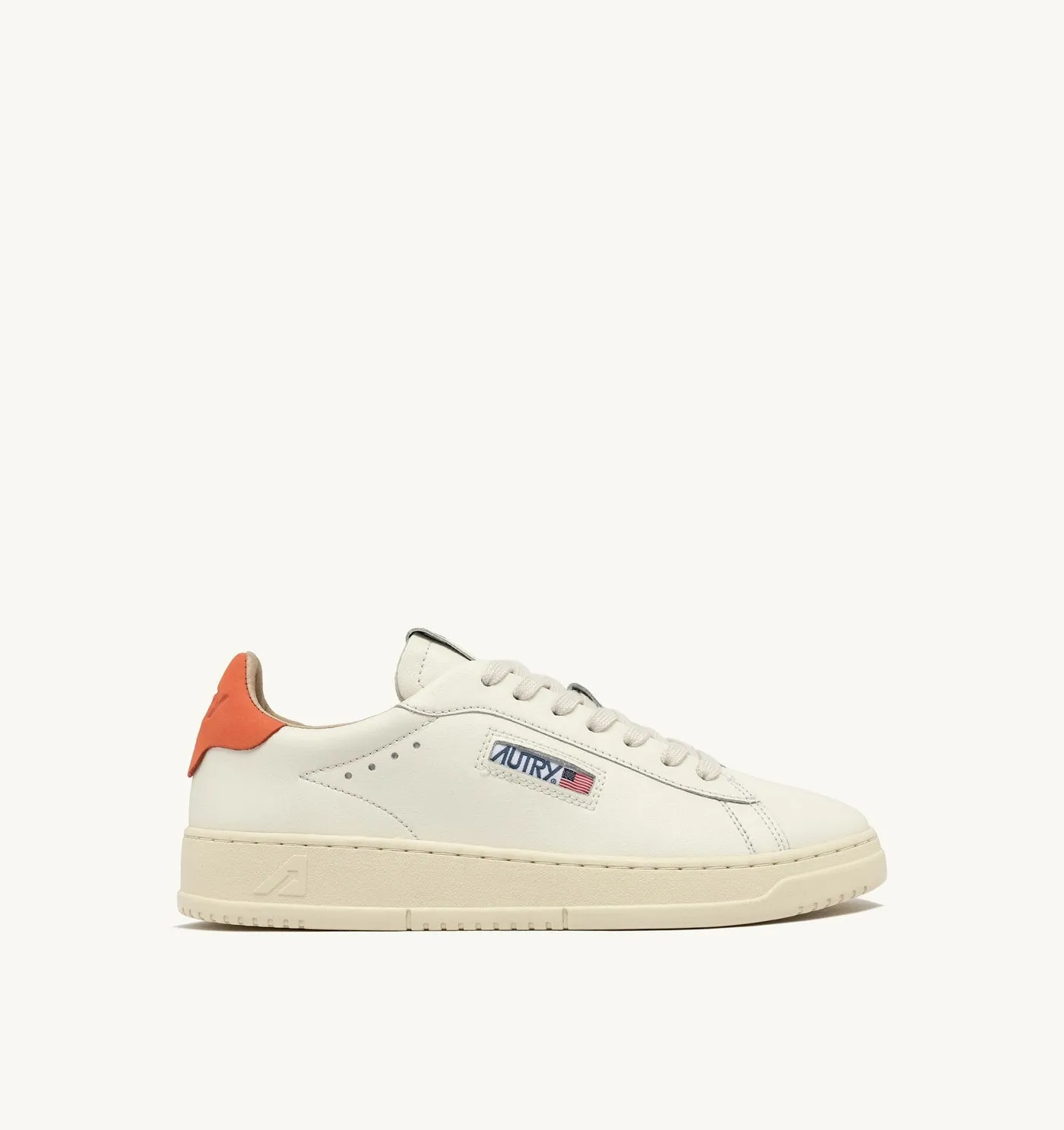 DALLAS LOW IN PELLE COLORE MARSHMALLOW E ORANGEADE