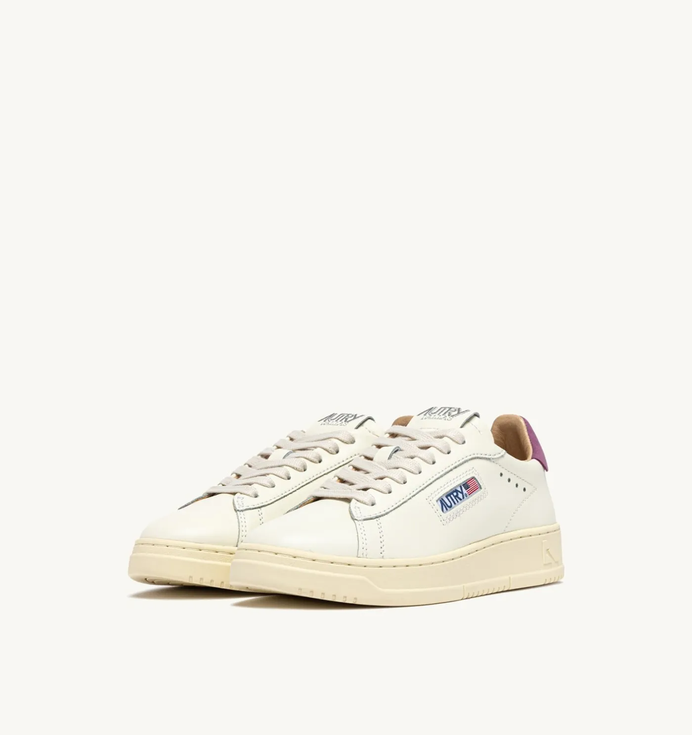 SNEAKERS DALLAS LOW IN PELLE FIRENZE E MARSHMALLOW
