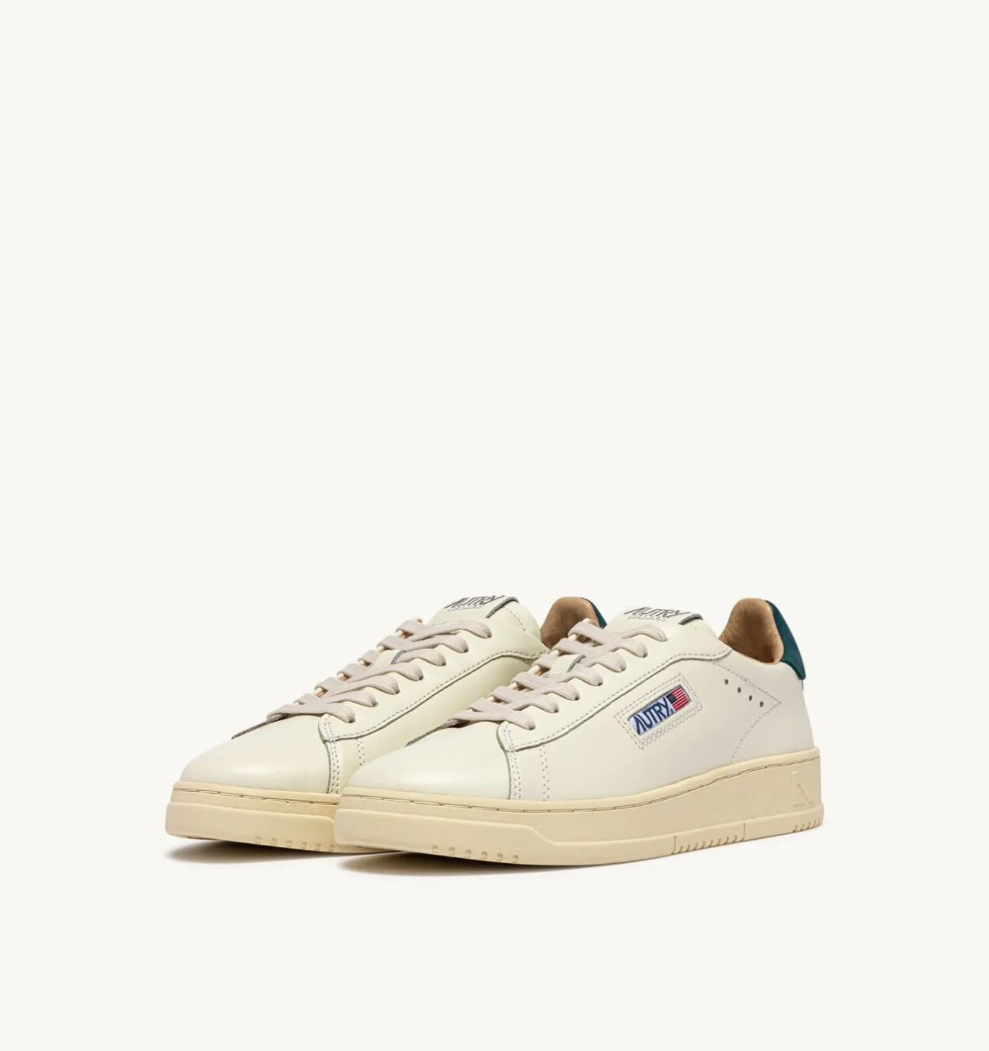 SNEAKERS DALLAS LOW IN PELLE MARSHMALLOW E DARK SEA