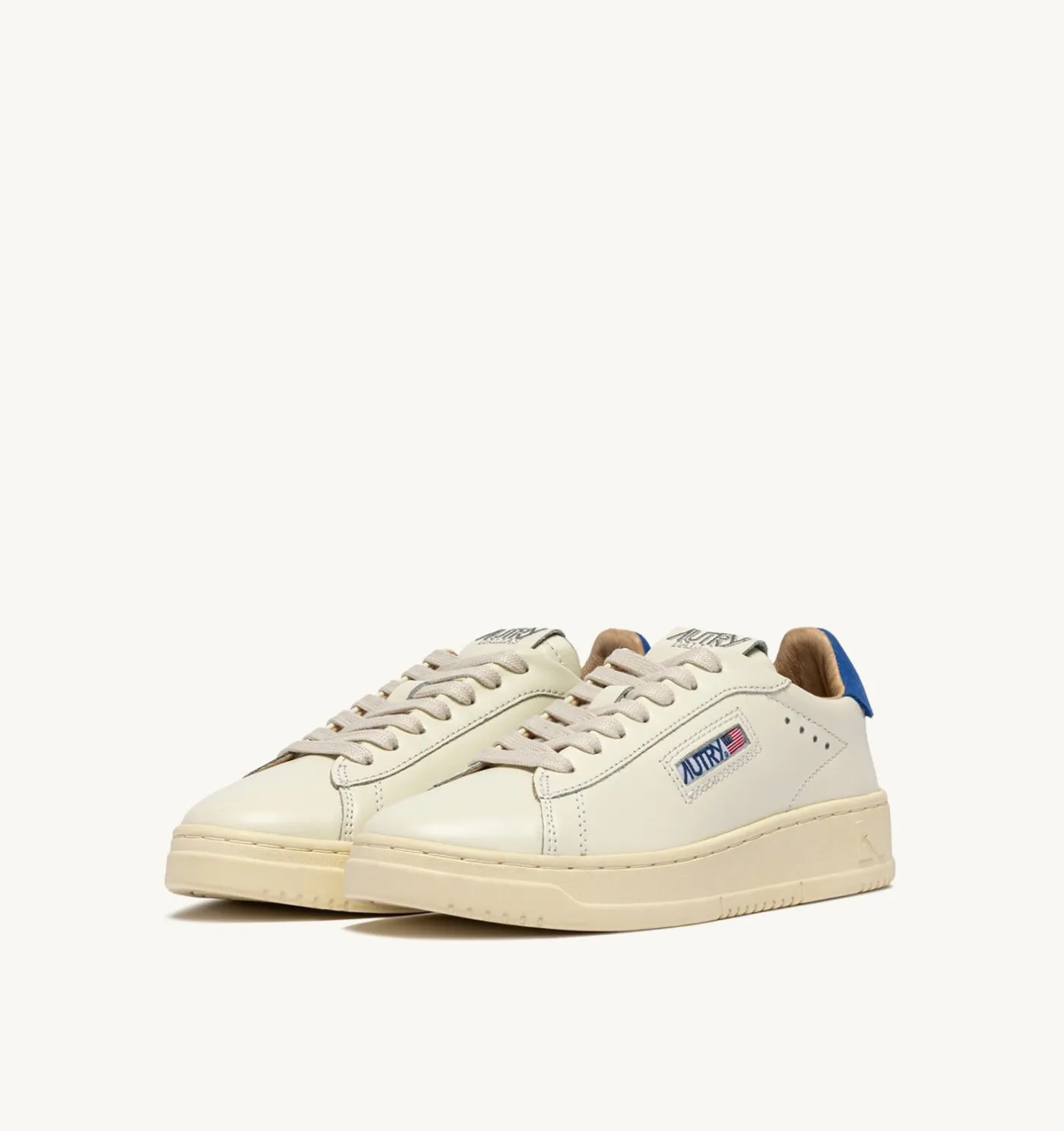 SNEAKERS DALLAS LOW IN PELLE MARSHMALLOW E LAPIS BLUE