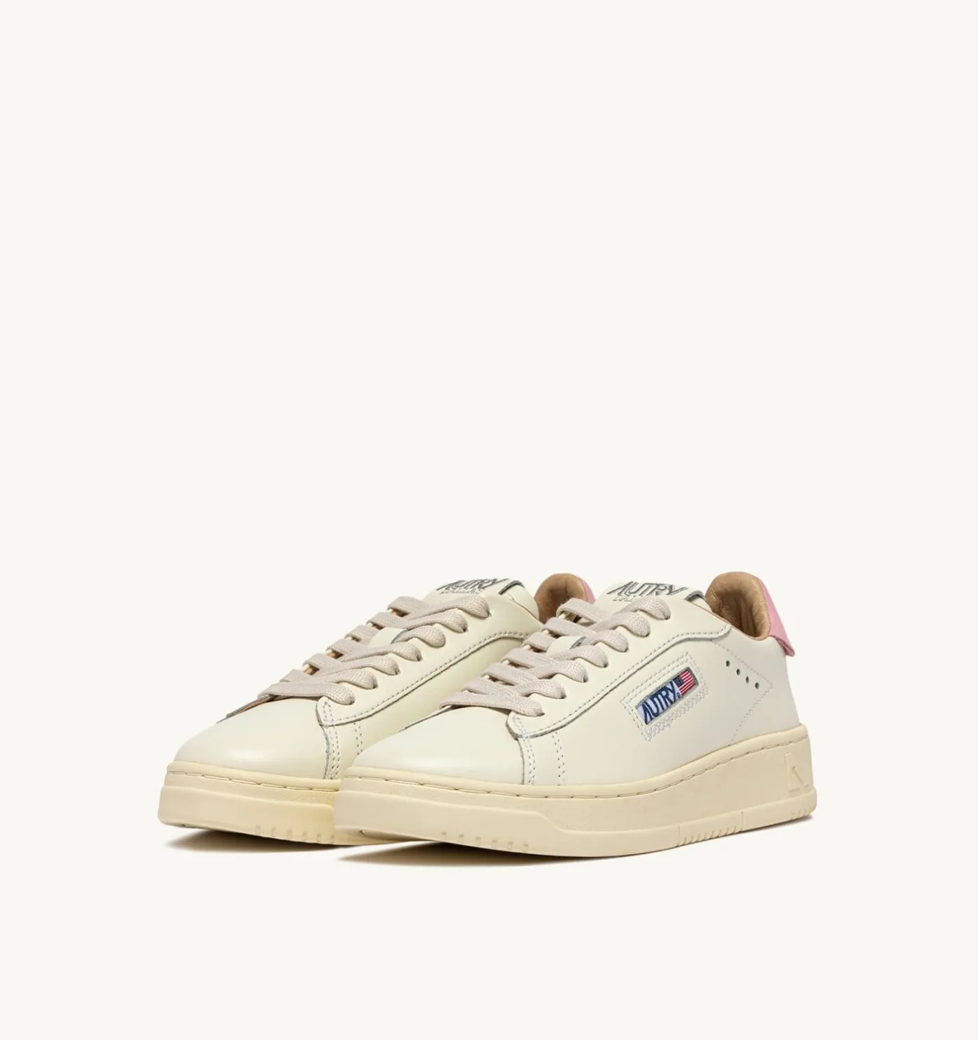 SNEAKERS DALLAS LOW IN PELLE MARSHMALLOW E PINK DOLPHIN