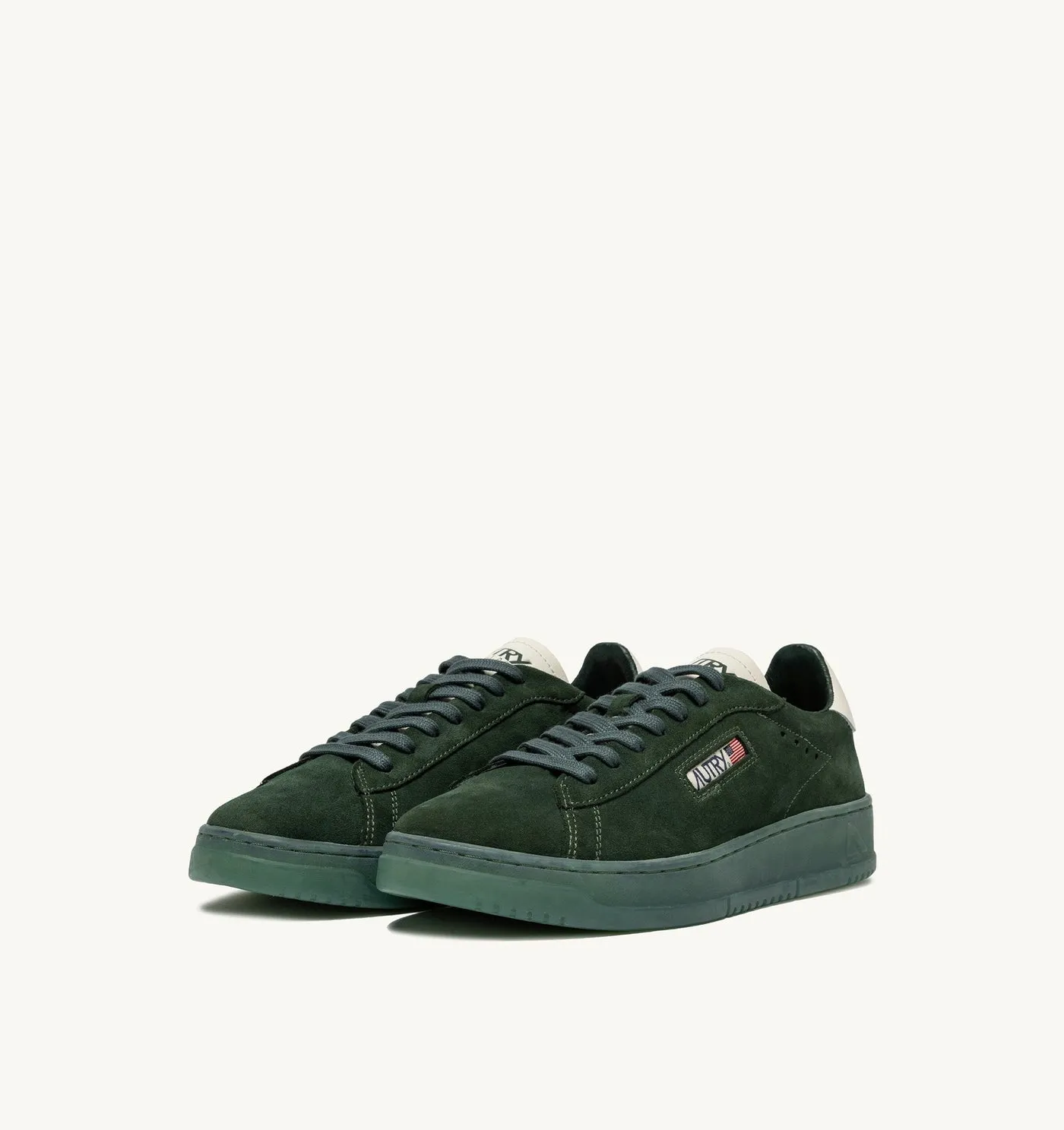 DALLAS LOW IN SUEDE MARSHMALLOW E BOTTLE GREEN