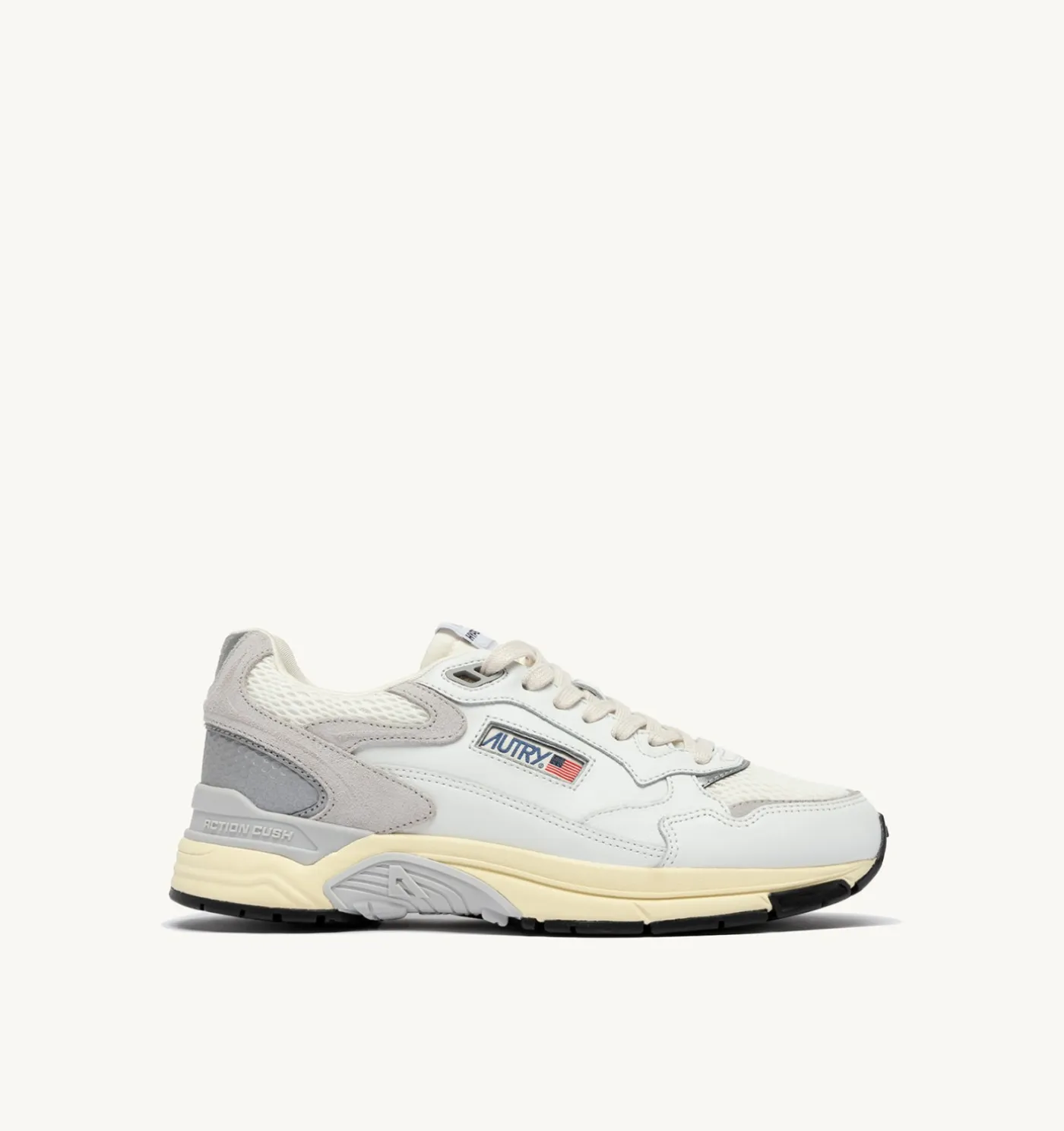 SNEAKERS HYPERWAY IN MESH E PELLE BIANCO E GRIGIO