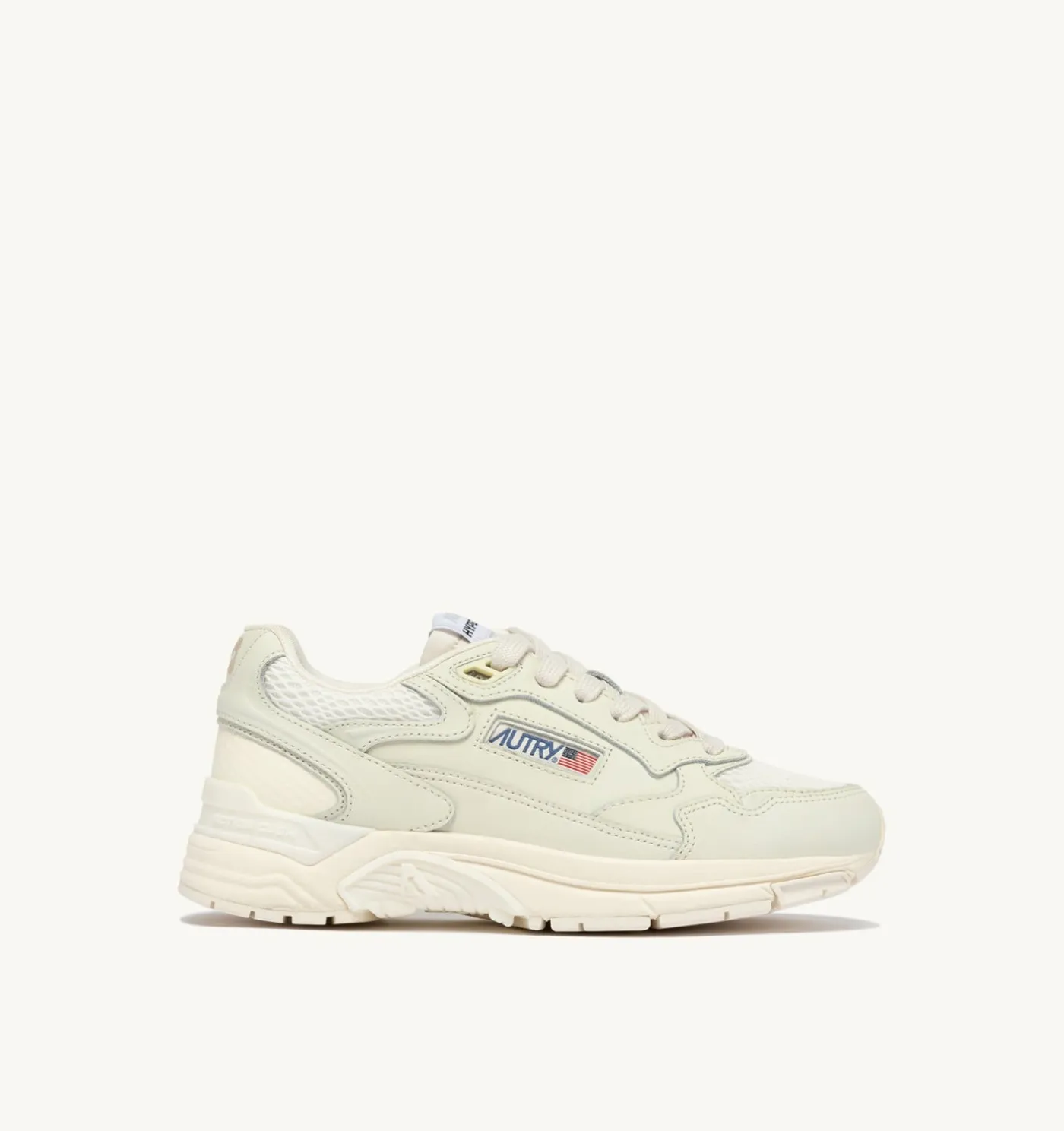 SNEAKERS HYPERWAY IN MESH E PELLE NAPPA WHISPER WHITE