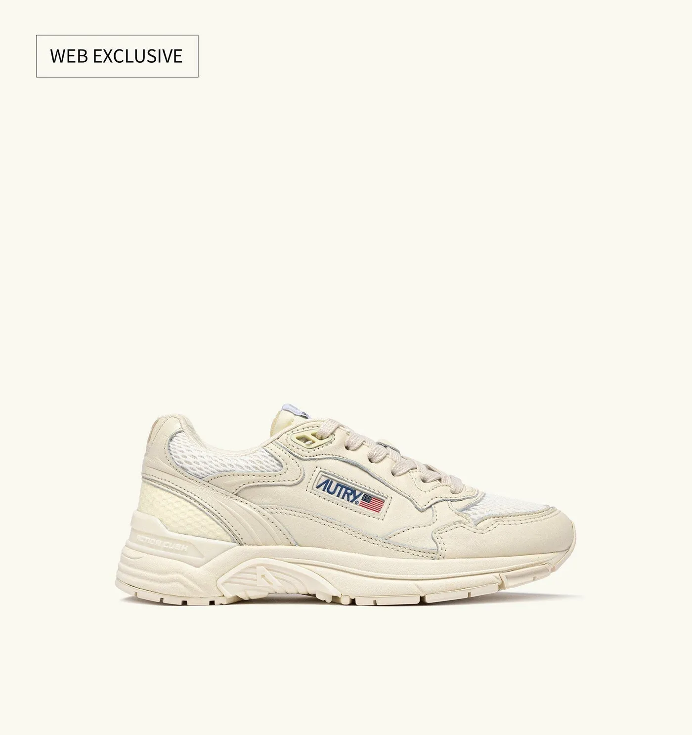 HYPERWAY IN MESH E PELLE WHISPER WHITE