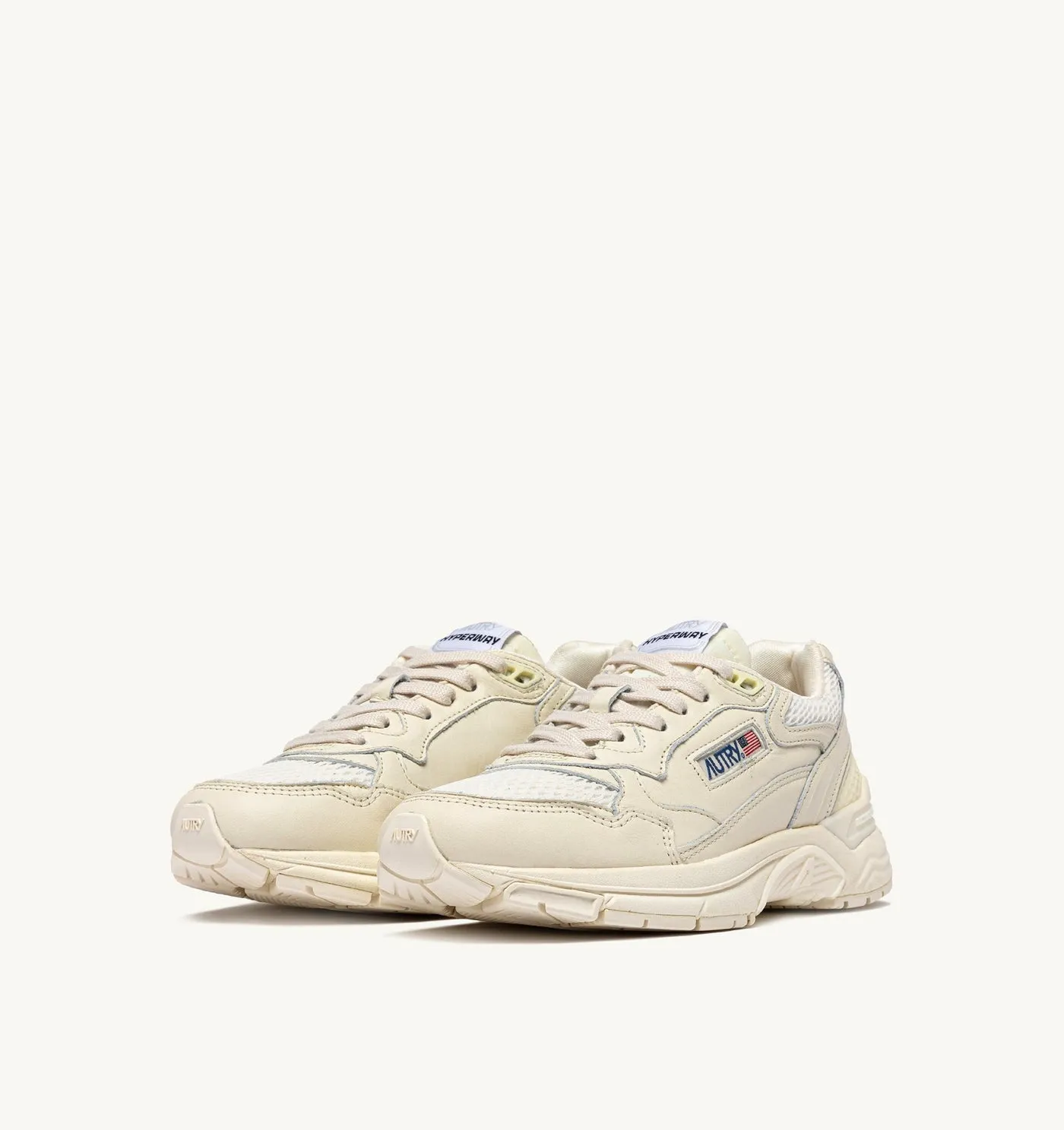 HYPERWAY IN MESH E PELLE WHISPER WHITE
