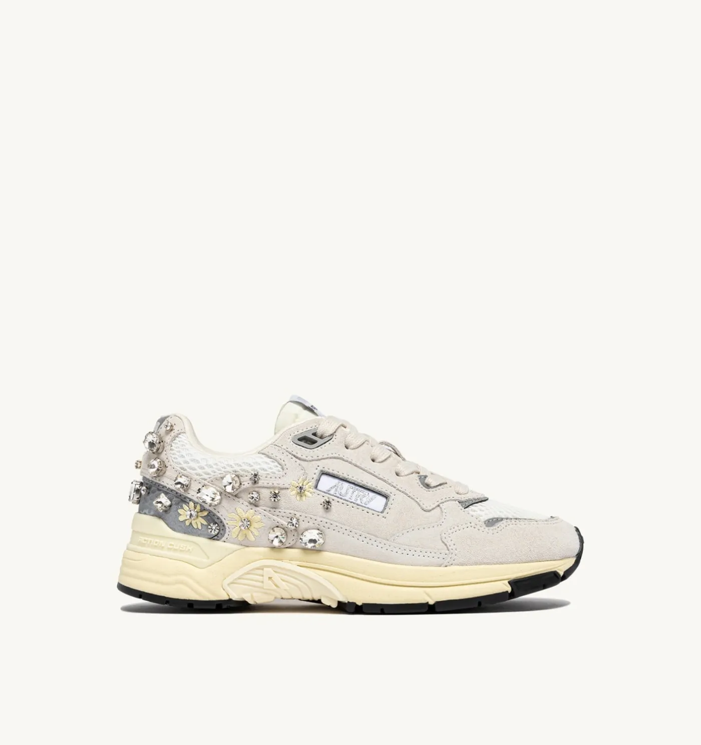 SNEAKERS HYPERWAY IN MESH E SUEDE BIANCO CON DETTAGLI