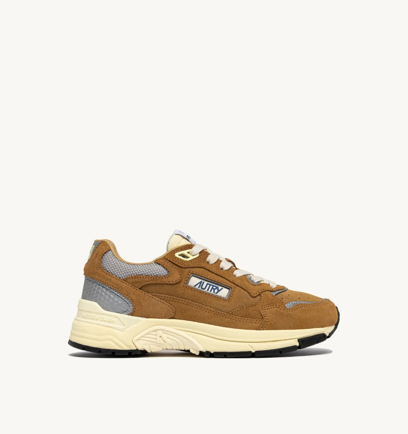 SNEAKERS HYPERWAY IN MESH E SUEDE COPPER E ARGENTO
