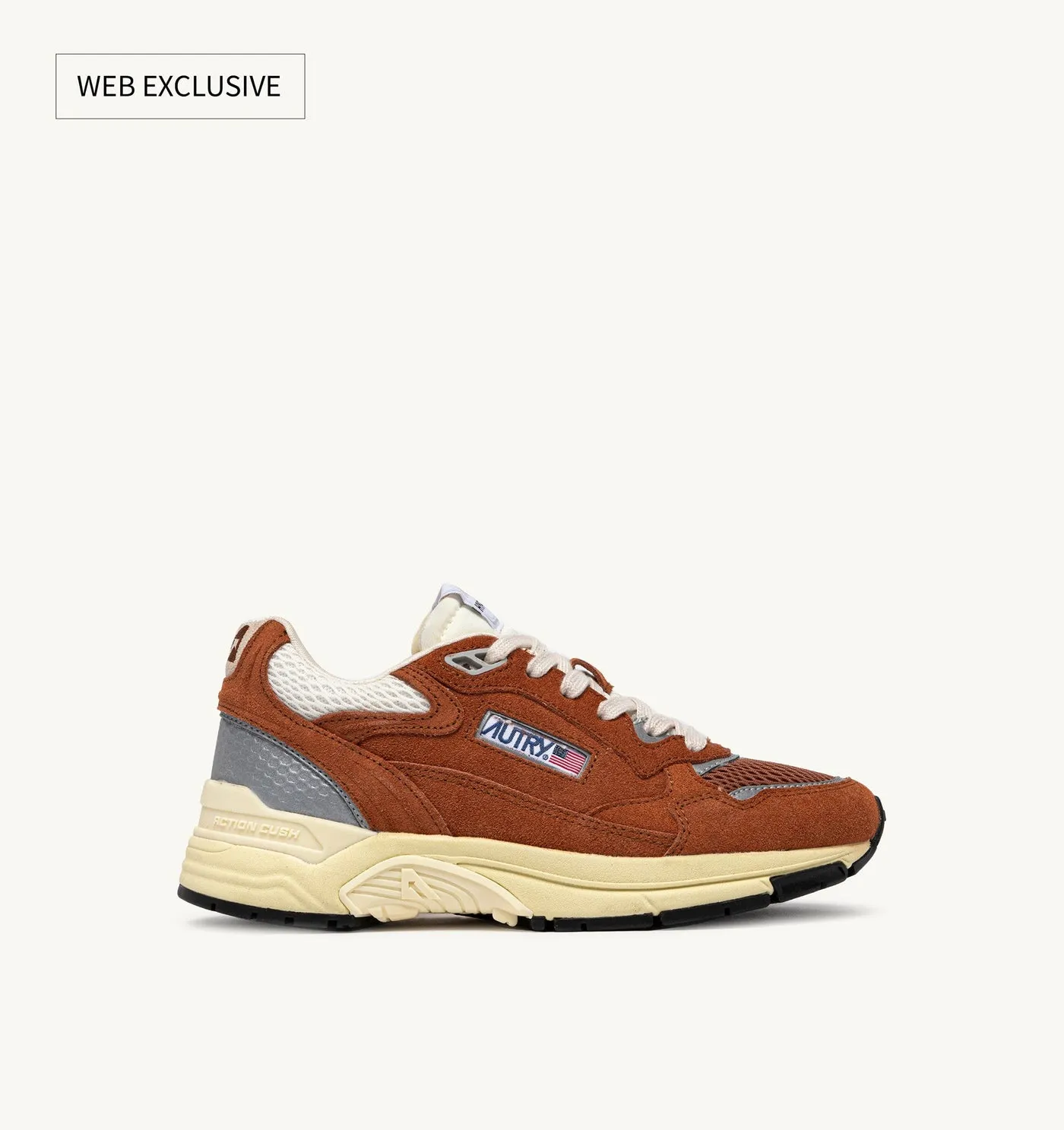 HYPERWAY IN MESH E SUEDE MARRON E ARGENTO