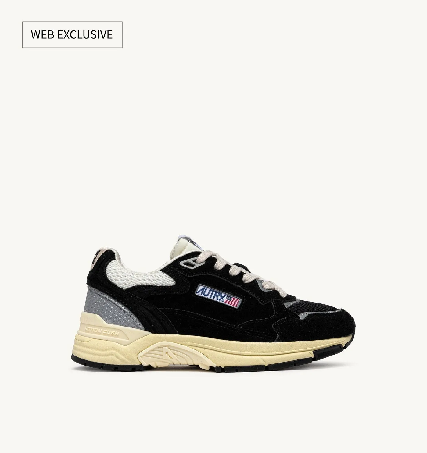 HYPERWAY IN MESH E SUEDE NERO E ARGENTO