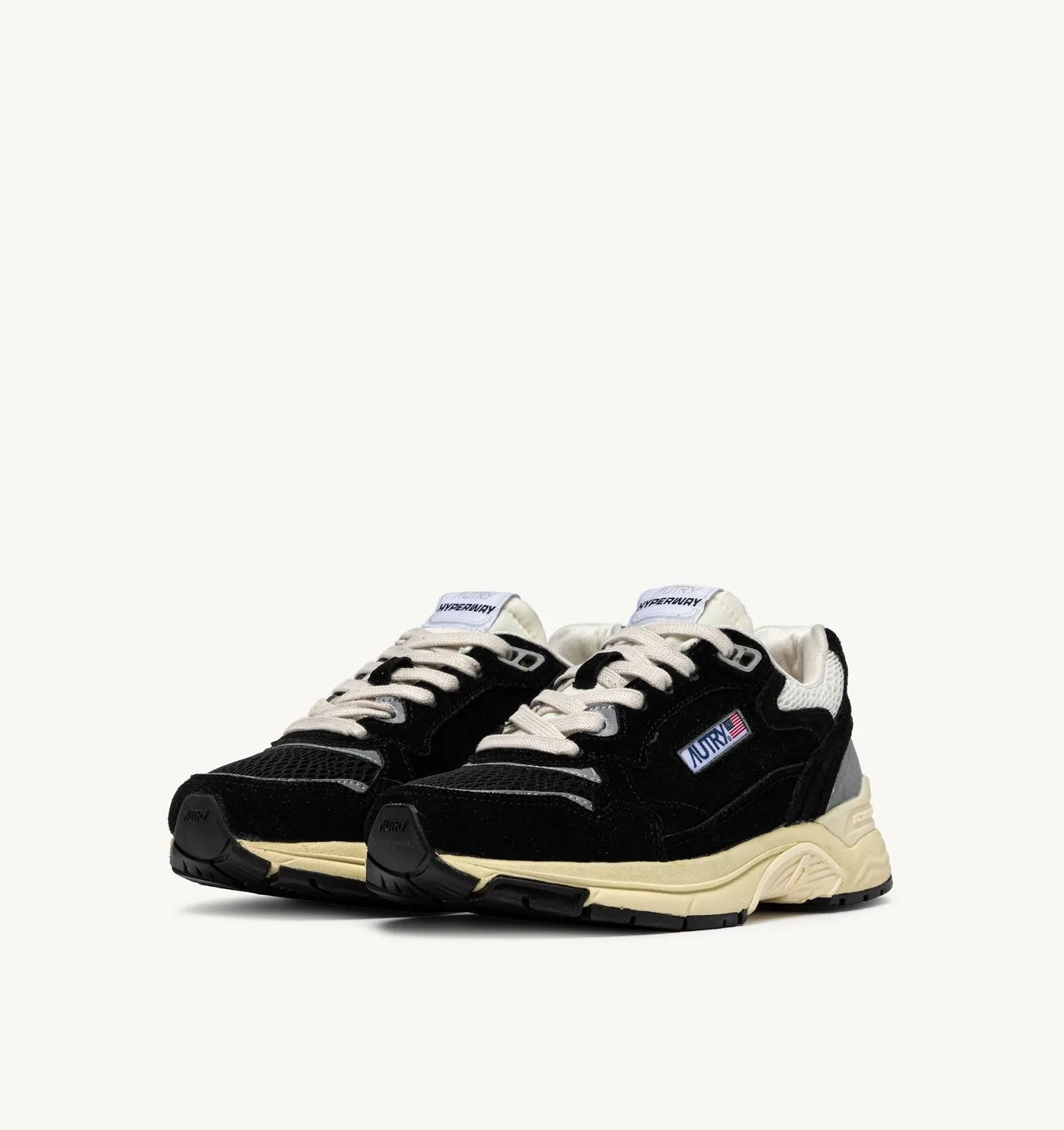HYPERWAY IN MESH E SUEDE NERO E ARGENTO