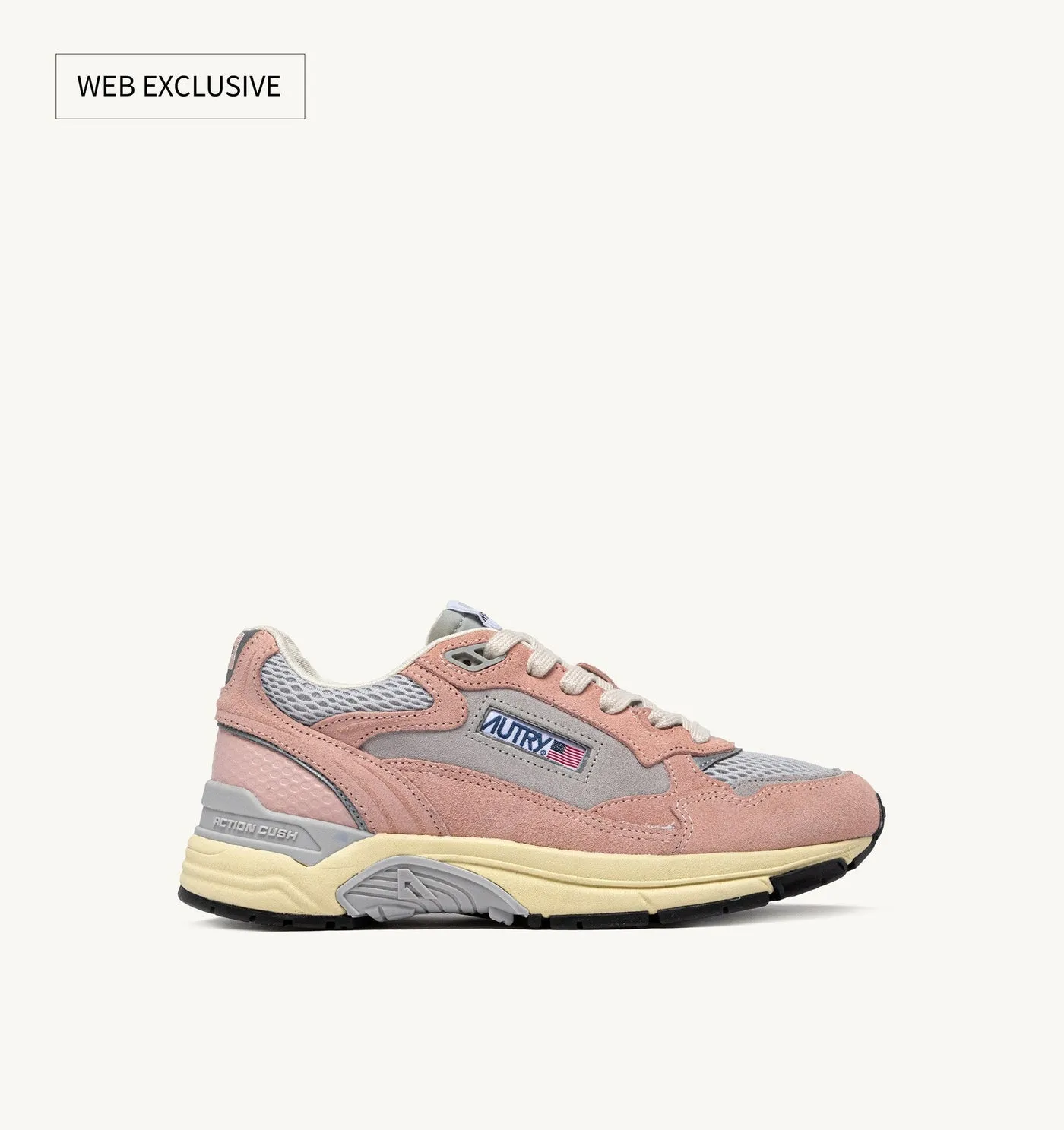 HYPERWAY IN MESH E SUEDE POWDER E ARGENTO