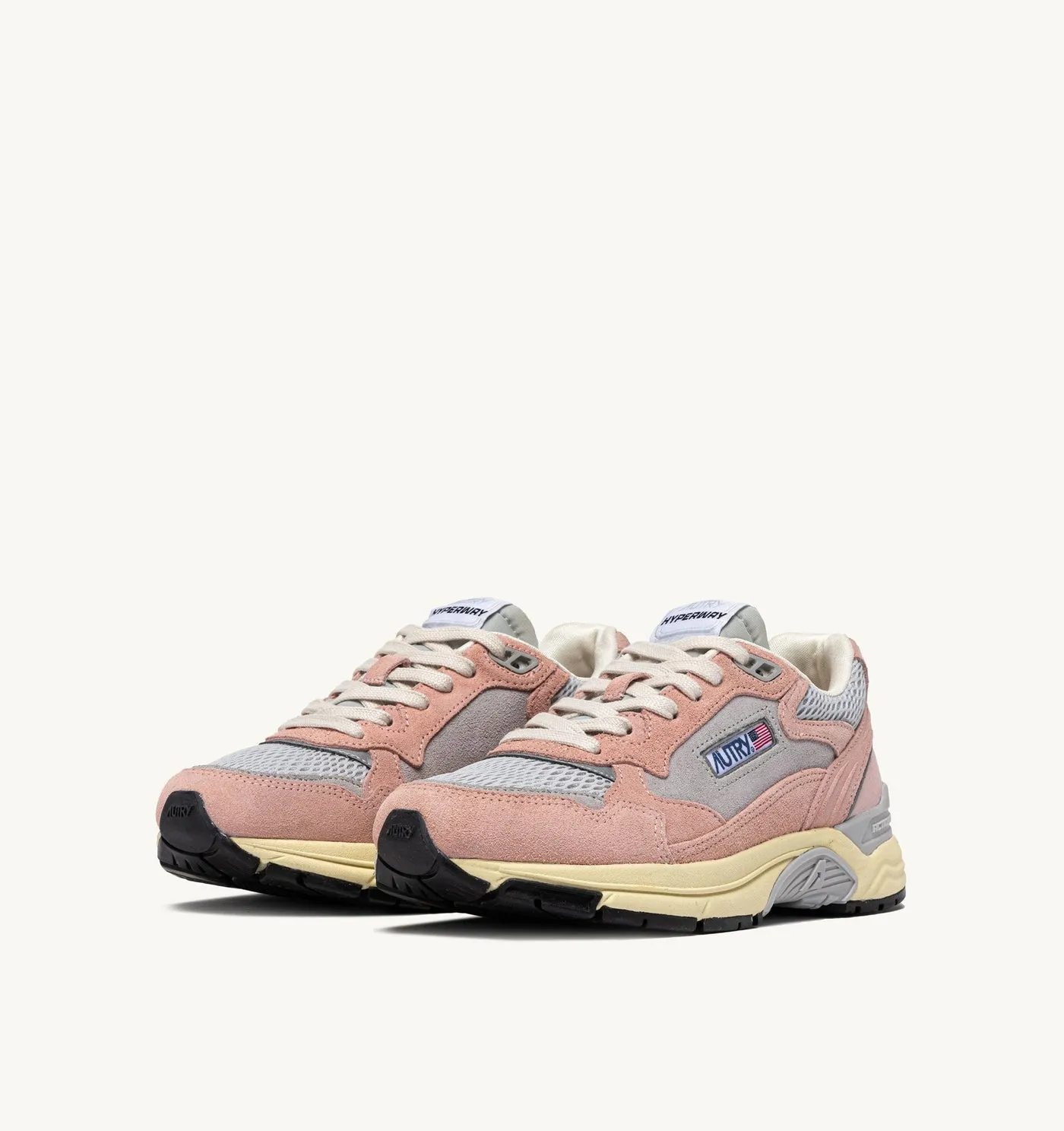 HYPERWAY IN MESH E SUEDE POWDER E ARGENTO