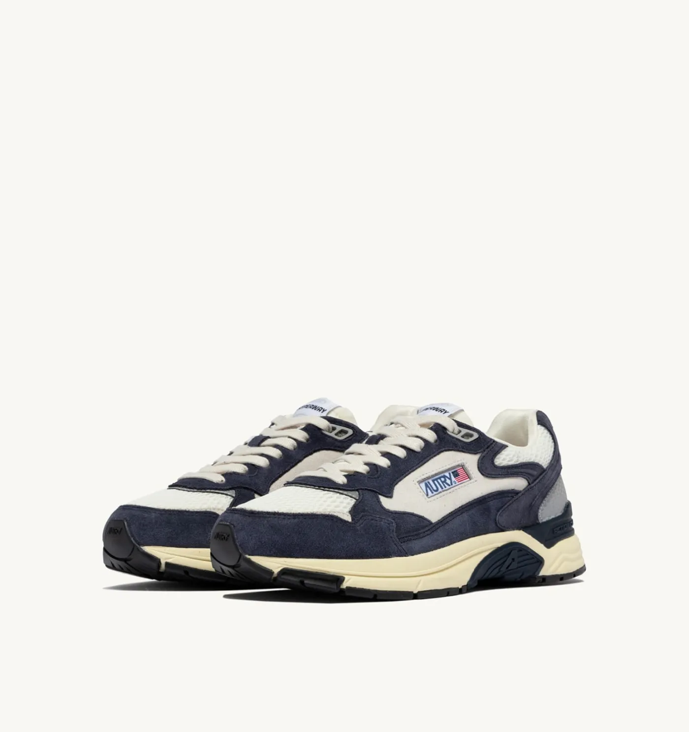SNEAKERS HYPERWAY IN MESH E SUEDE SPACE BLUE E ARGENTO