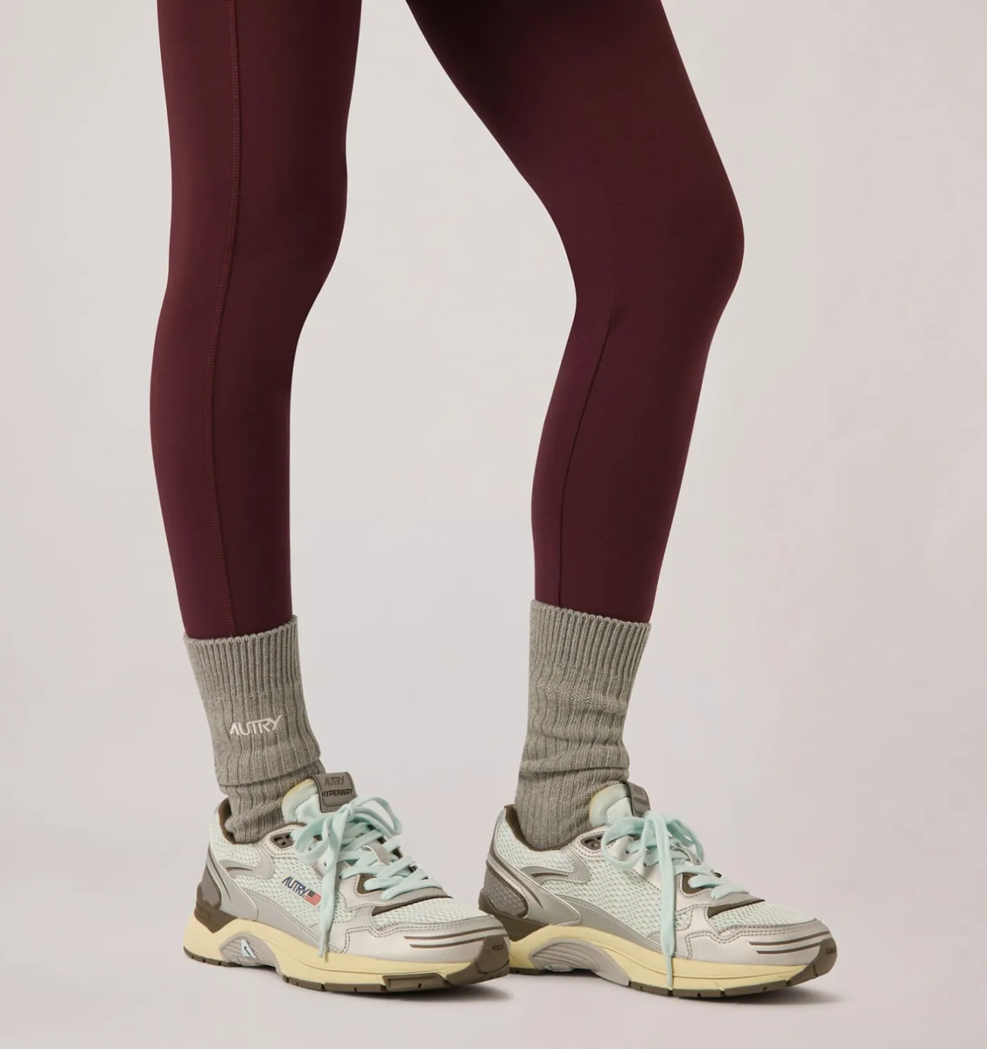 SNEAKERS HYPERWAY IN PELLE SINTETICA E MESH ARGENTO SPA BLUE E CHOCOLATE CHIP