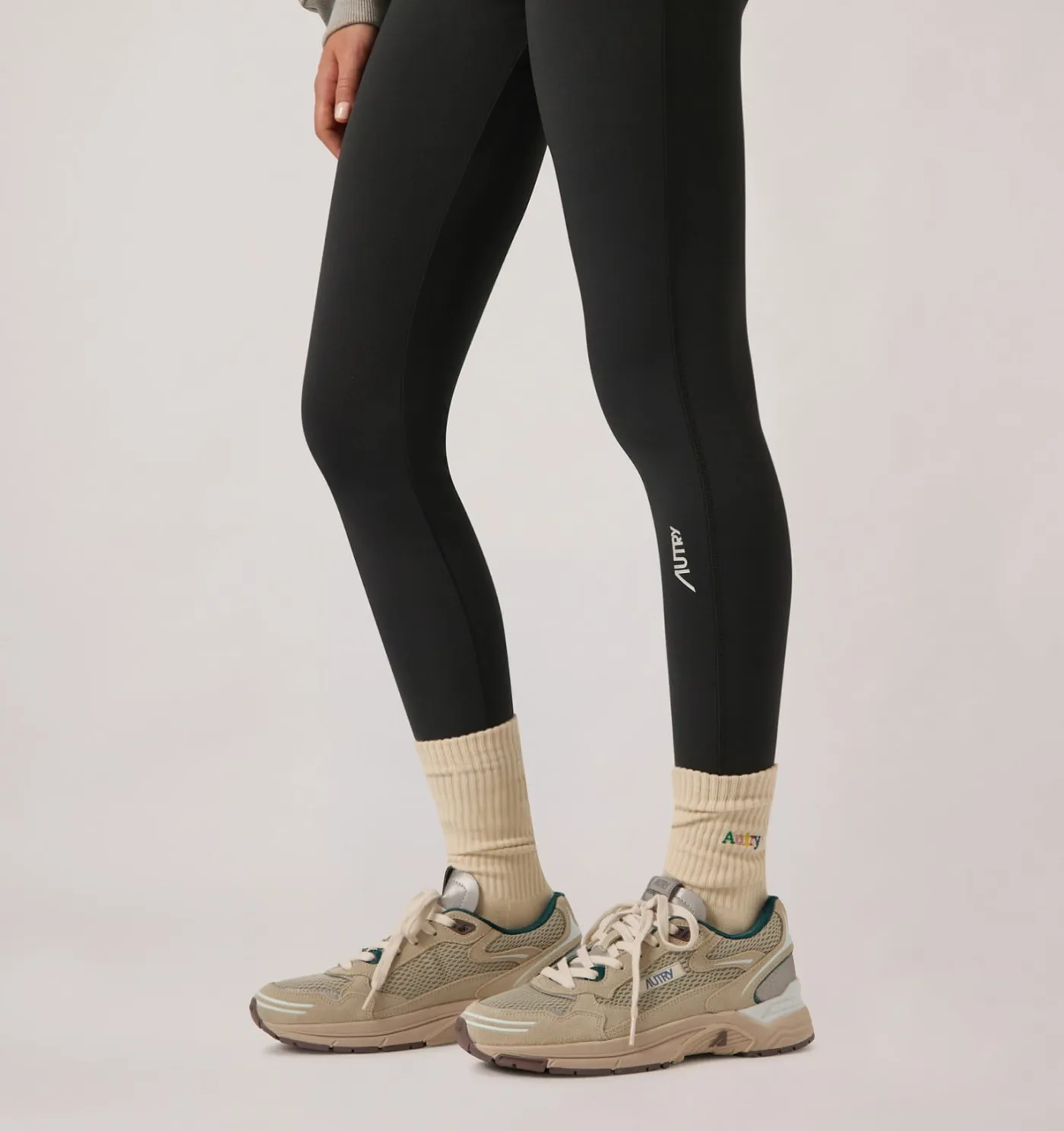 SNEAKERS HYPERWAY IN SUEDE E MESH ECRU E SPA BLUE