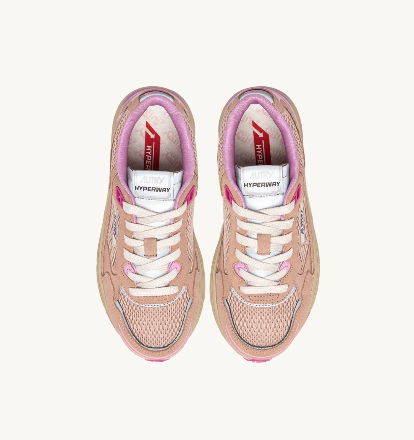 SNEAKERS HYPERWAY IN SUEDE E MESH PHARD PINK E DOLPHIN