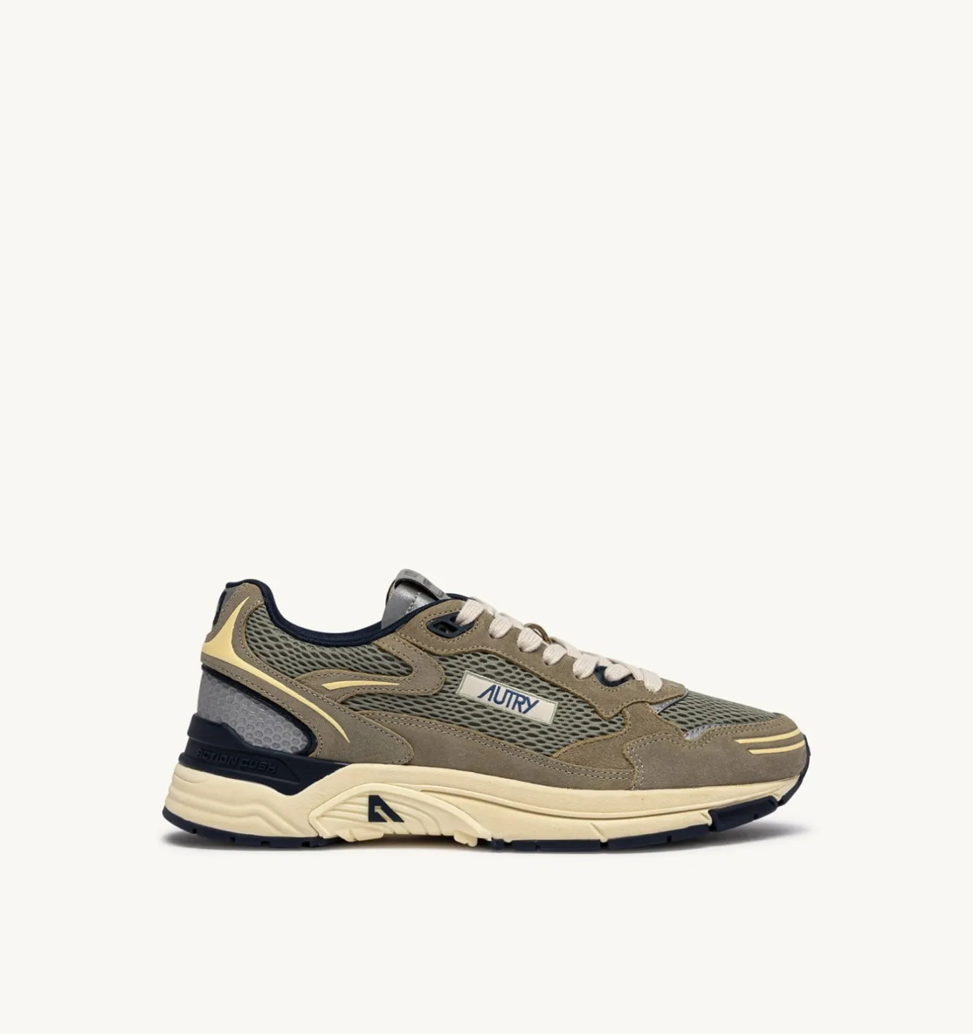 SNEAKERS HYPERWAY IN SUEDE E MESH SILVER SAGE E SPA BLUE