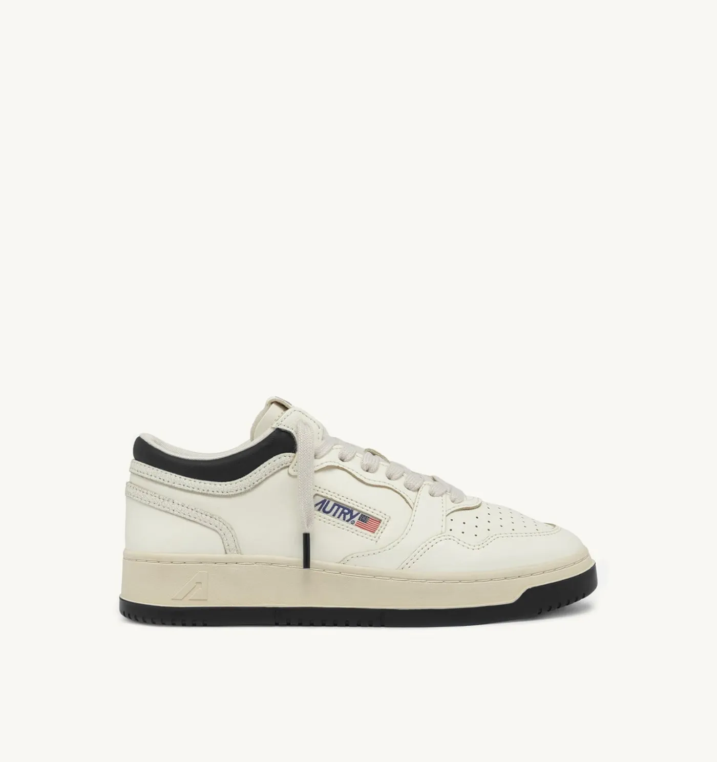 SNEAKERS MED-WAY IN PELLE COLORE MARSHMALLOW E NERO