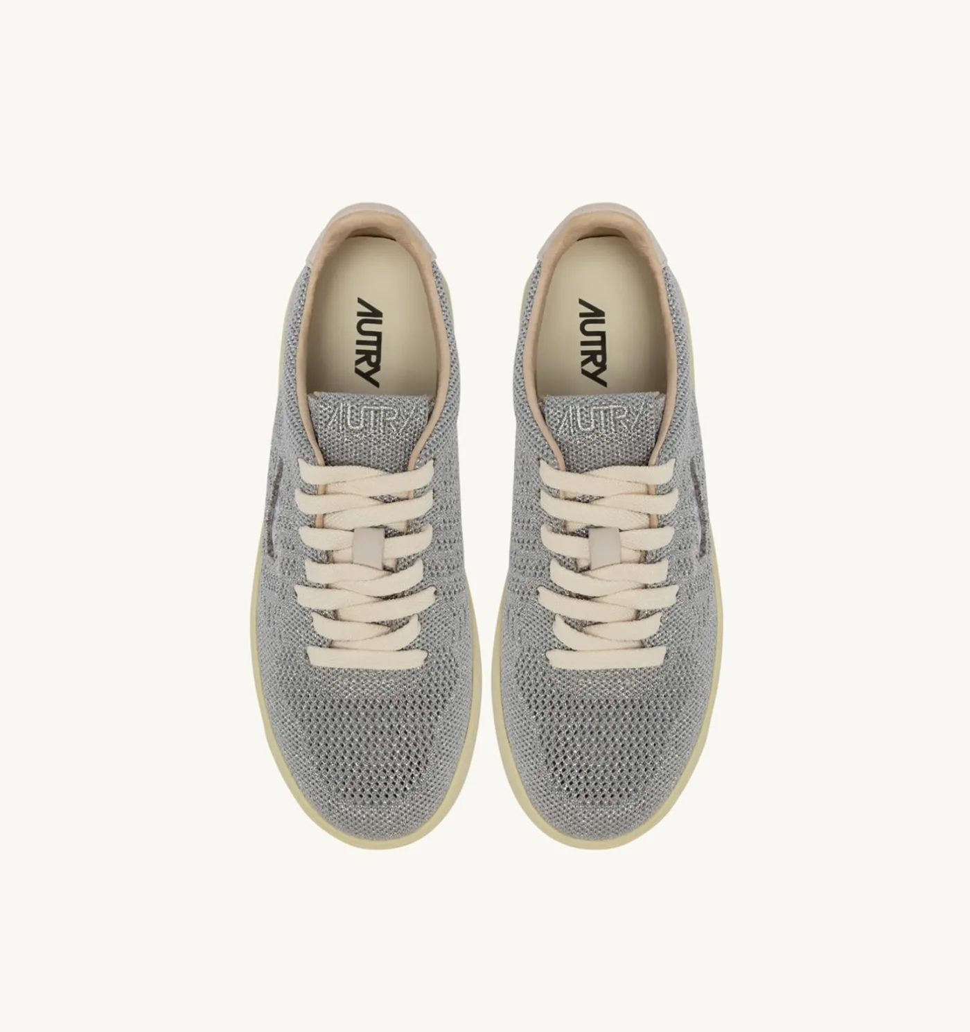 SNEAKERS MEDALIST EASEKNIT LOW IN MAGLIA ARGENTO
