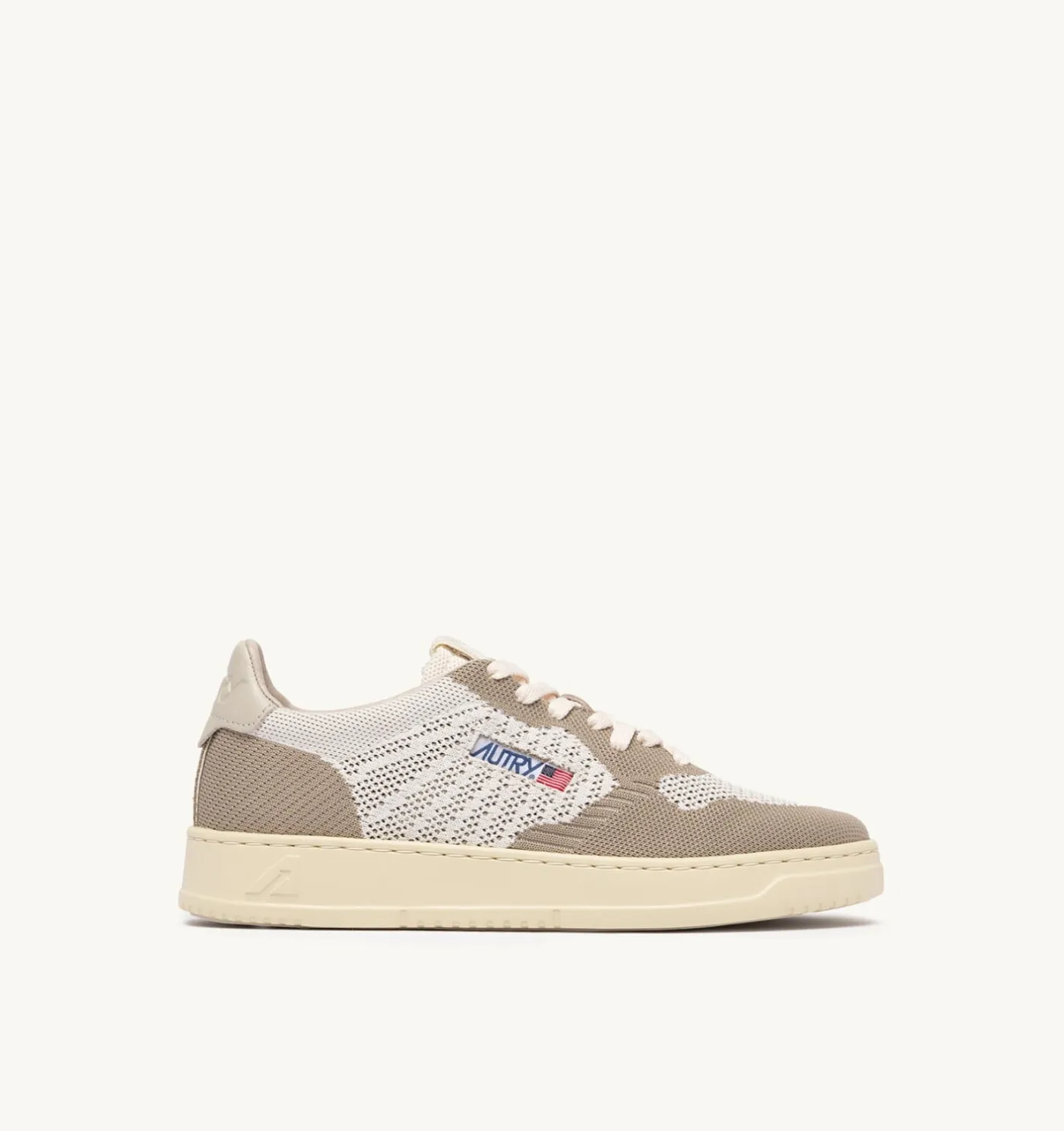 SNEAKERS MEDALIST EASEKNIT LOW IN MAGLIA AVORIO E PELICAN