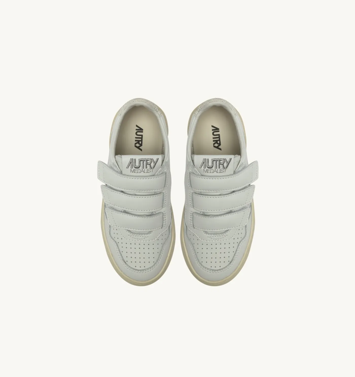 SNEAKERS MEDALIST KIDSTRIPES LOW IN PELLE BIANCA E GLITTER