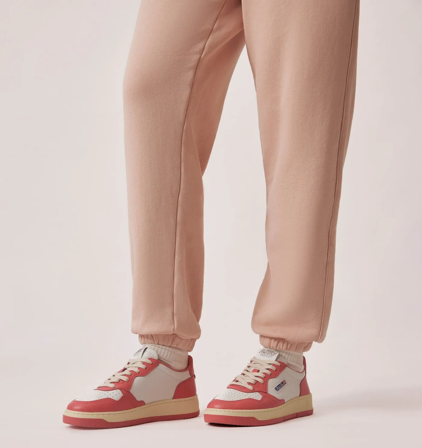 MEDALIST LOW BICOLOR IN PELLE BIANCA E TEAROS