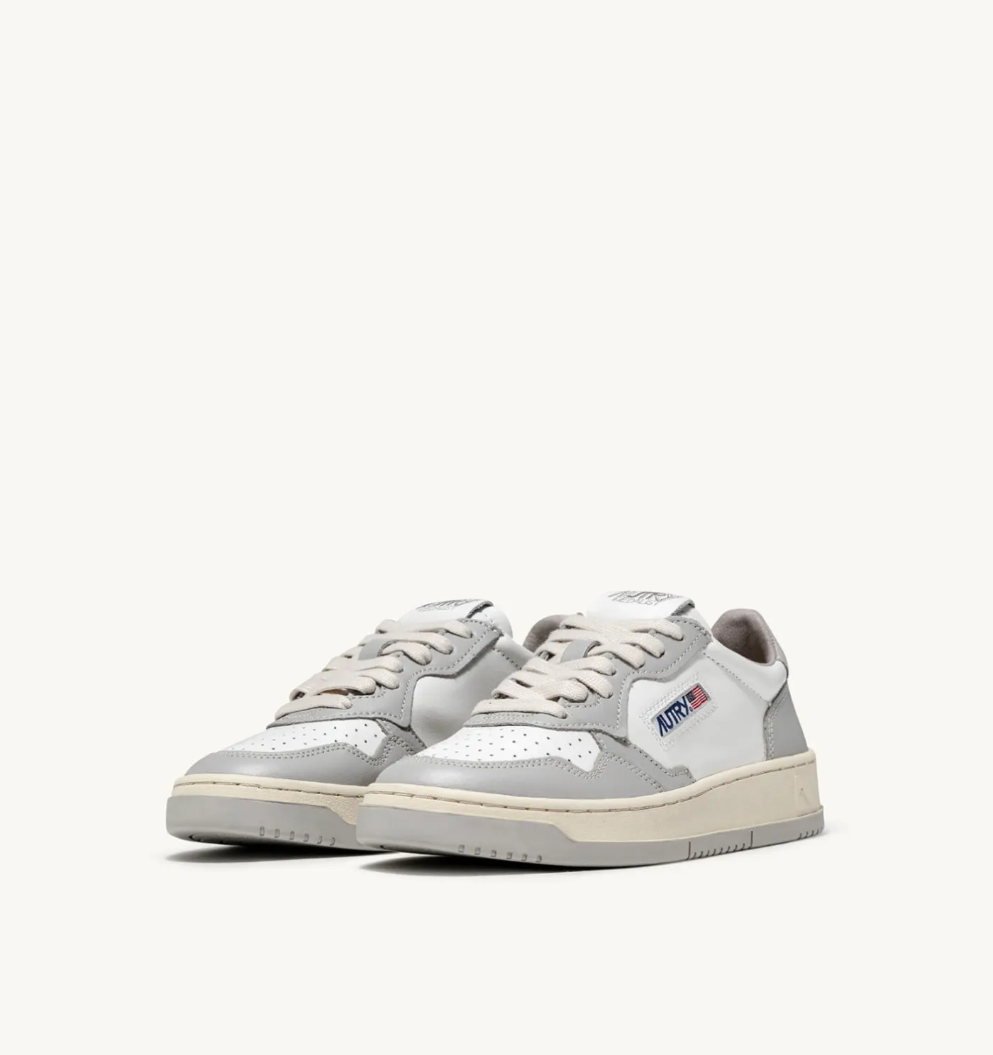 SNEAKERS MEDALIST LOW BICOLOR IN PELLE BIANCA E VAPOR
