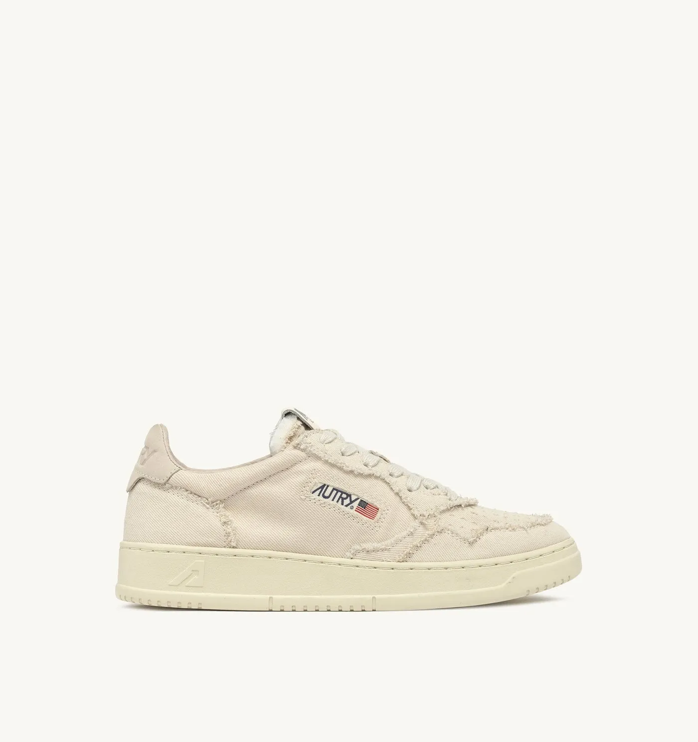 MEDALIST LOW IN DENIM COLORE AVORIO