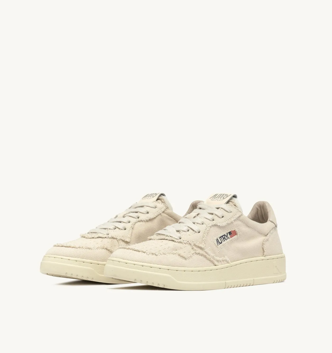 MEDALIST LOW IN DENIM COLORE AVORIO