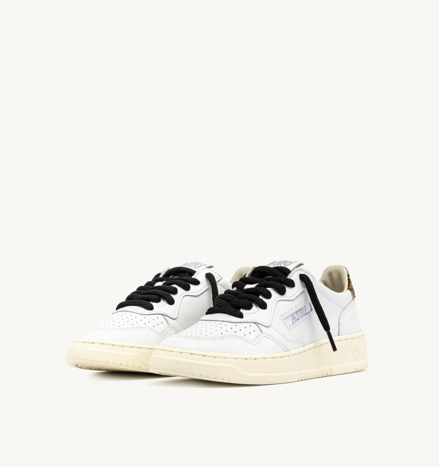 SNEAKERS MEDALIST LOW IN PELLE BIANCA E LEOPARD