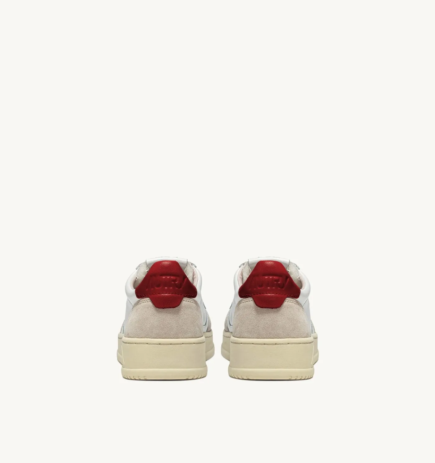 SNEAKERS MEDALIST LOW IN PELLE BIANCA E ROSSA E SUEDE BEIGE