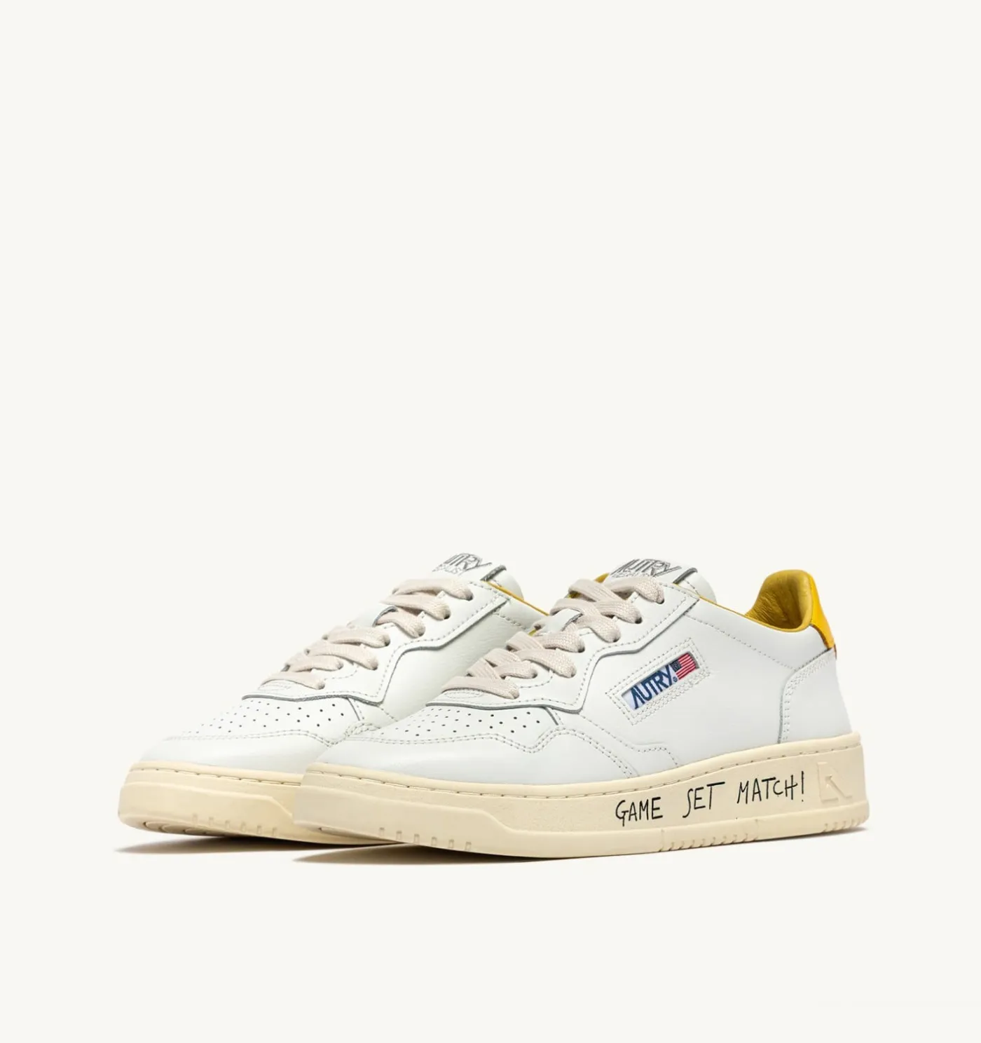 SNEAKERS MEDALIST LOW IN PELLE BIANCA E SLICKER