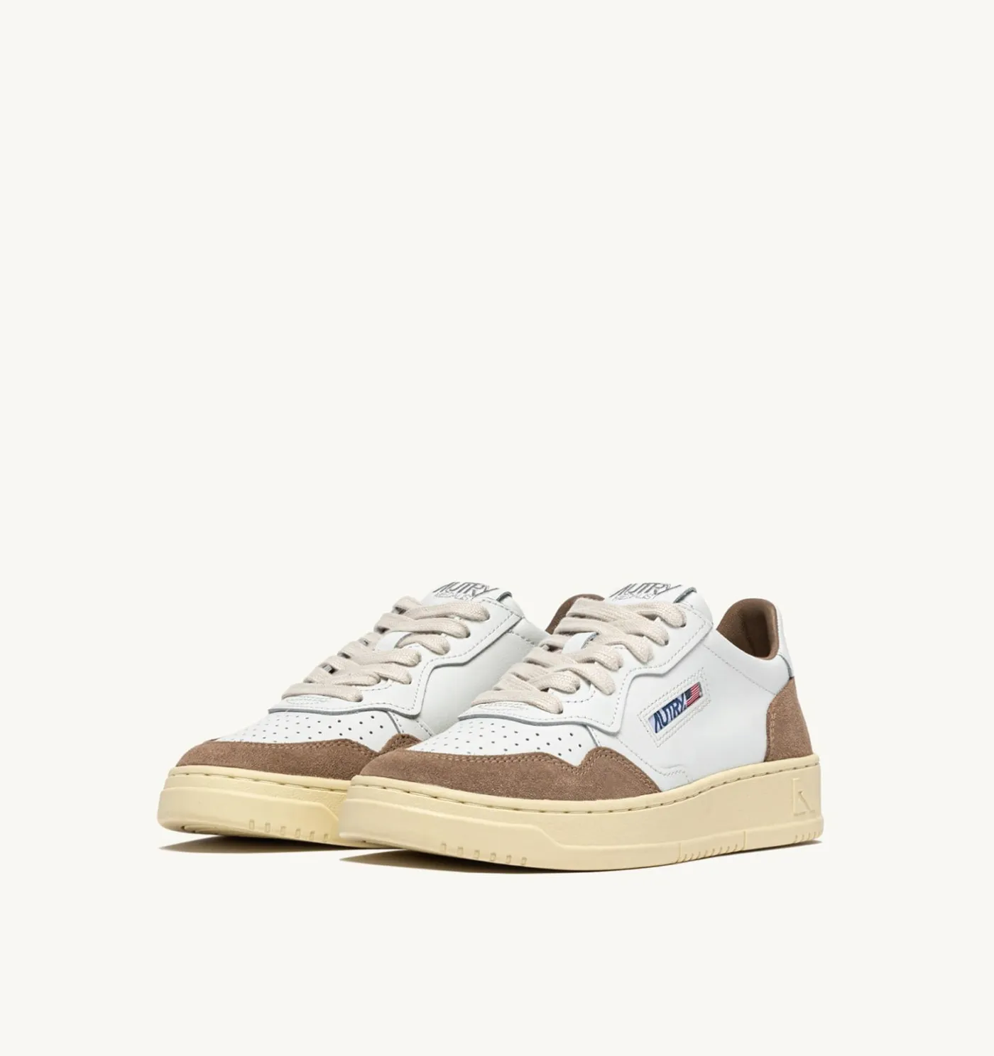 SNEAKERS MEDALIST LOW IN PELLE BIANCA E SUEDE ANTILOPE