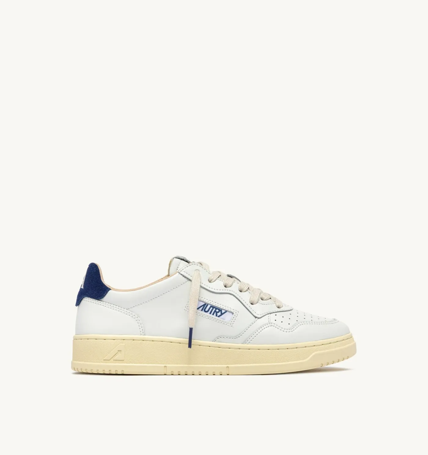 SNEAKERS MEDALIST LOW IN PELLE BIANCA E SUEDE BLUE DEPTHS