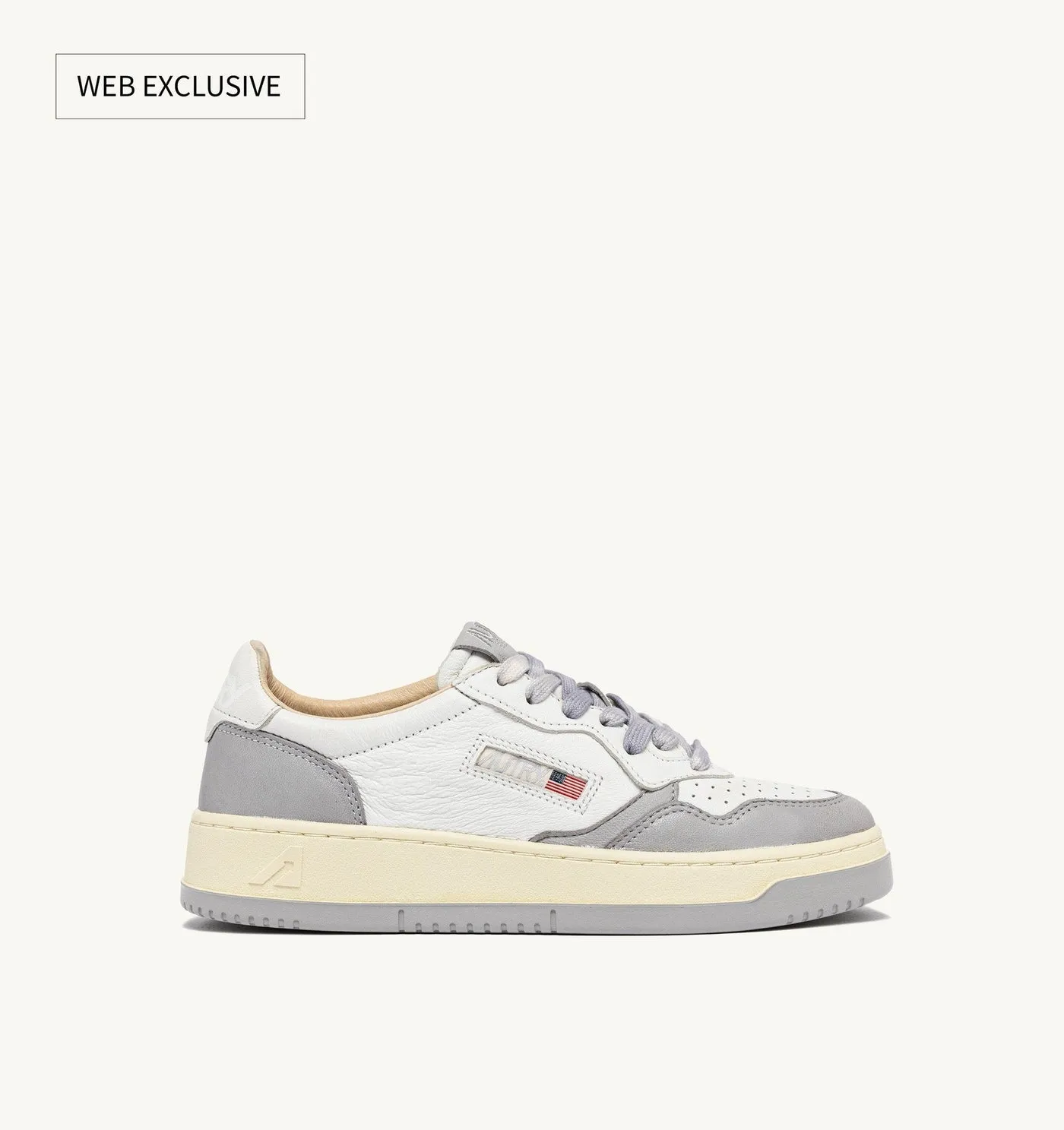 MEDALIST LOW IN PELLE BIANCA E VAPOR