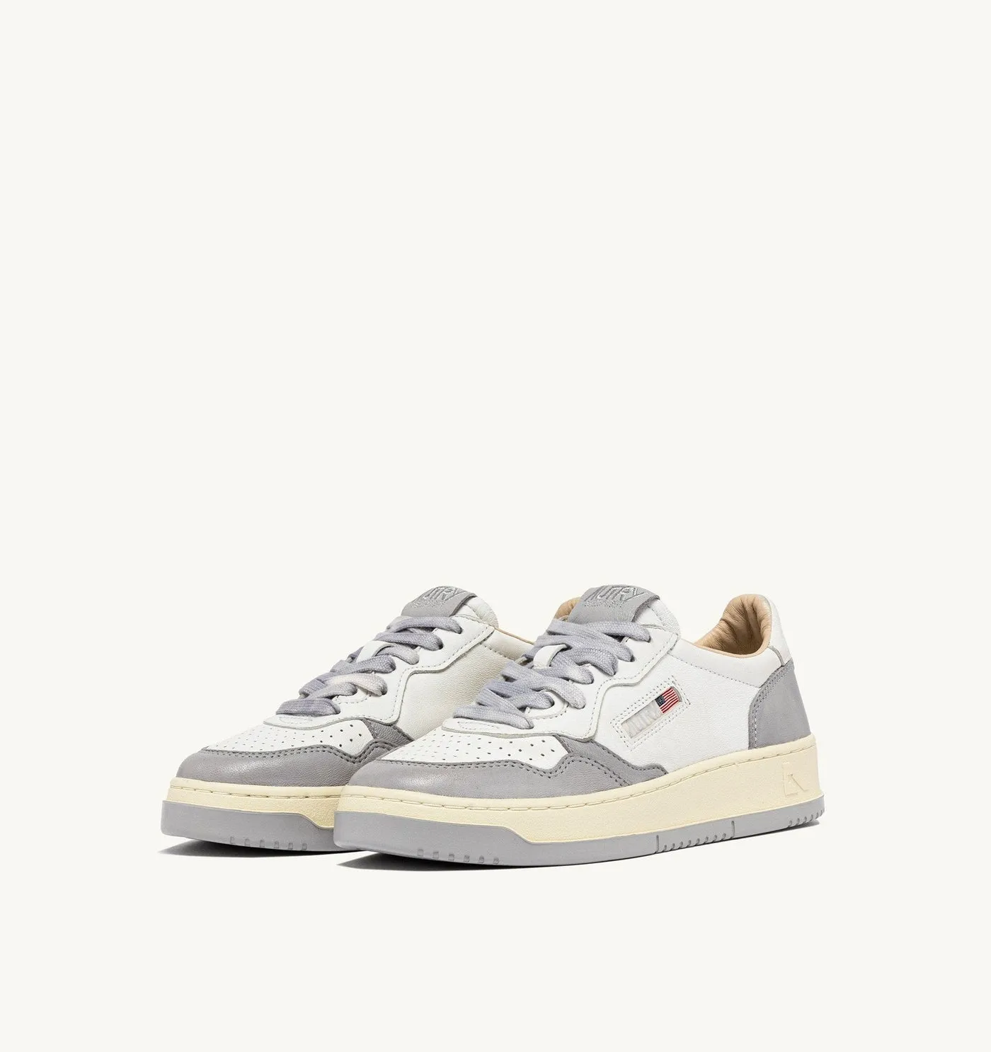 MEDALIST LOW IN PELLE BIANCA E VAPOR