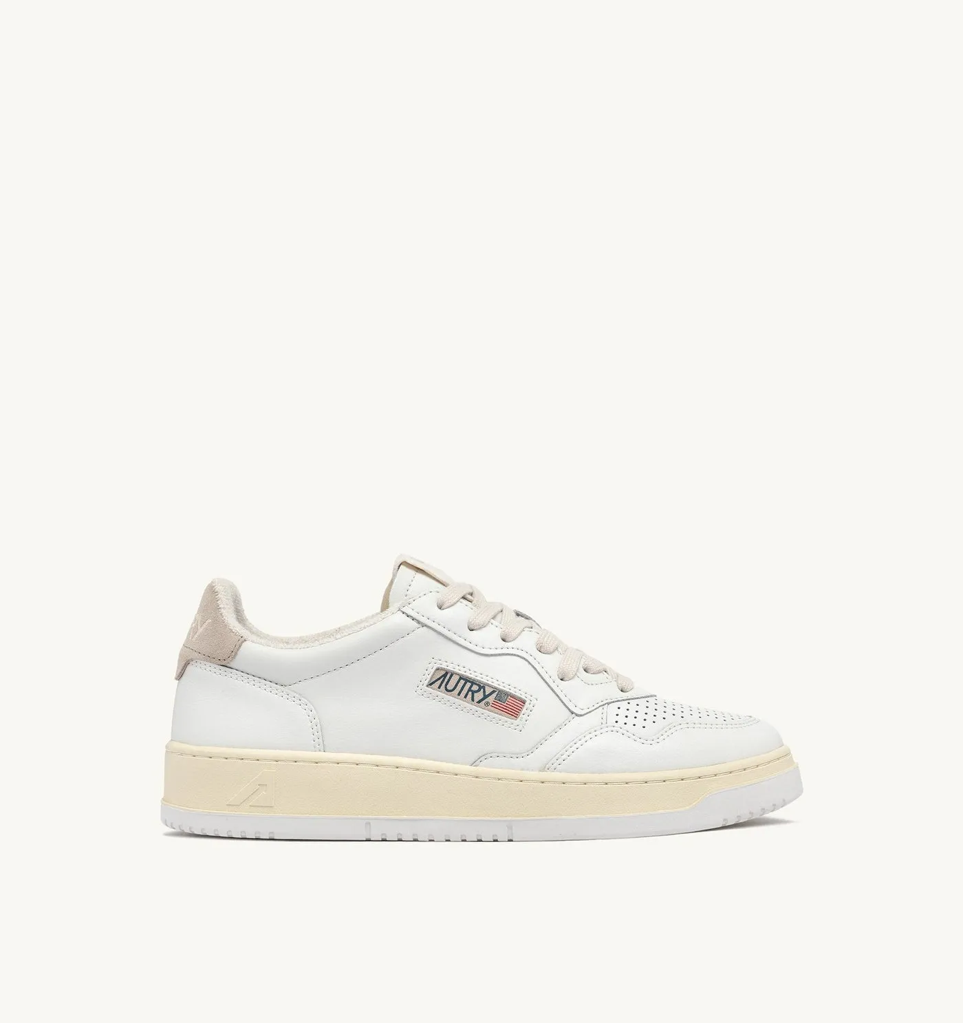 MEDALIST LOW IN PELLE COLORE BIANCO E AVORIO