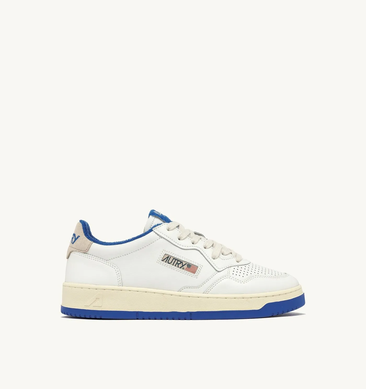 MEDALIST LOW IN PELLE COLORE BIANCO E PALACE BLUE
