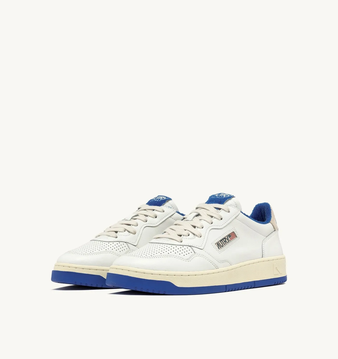 MEDALIST LOW IN PELLE COLORE BIANCO E PALACE BLUE