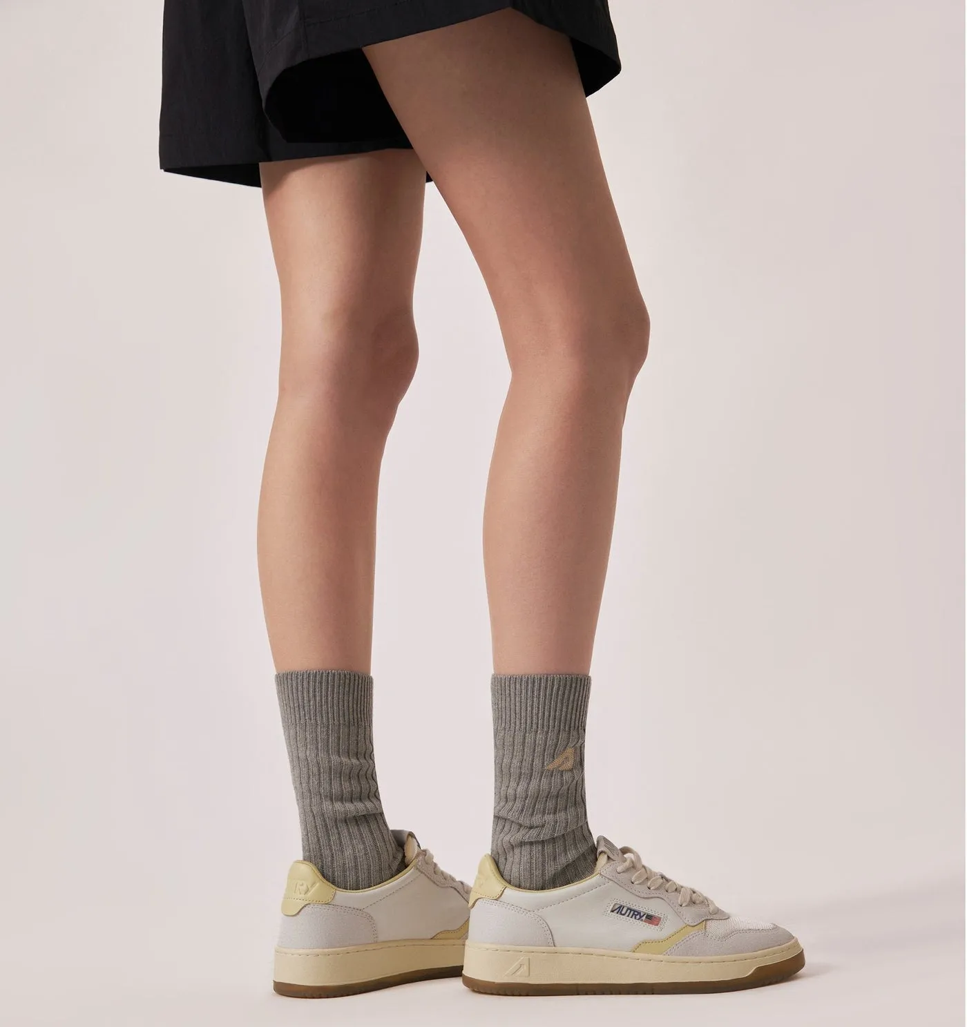 MEDALIST LOW IN PELLE E MESH COLORE BIANCO E HAY