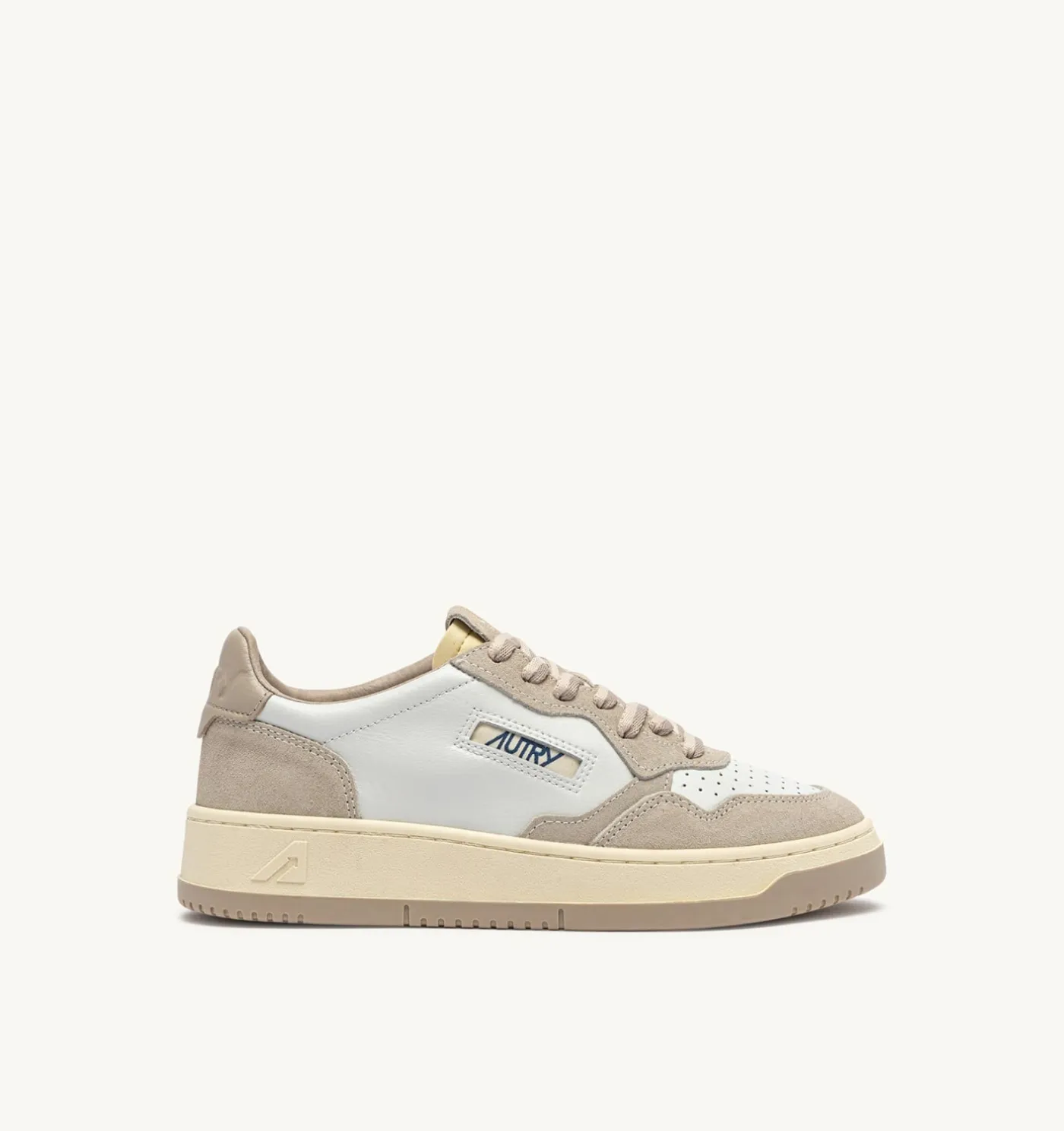 SNEAKERS MEDALIST LOW IN PELLE E SUEDE FEATHER GRAY E LAMB